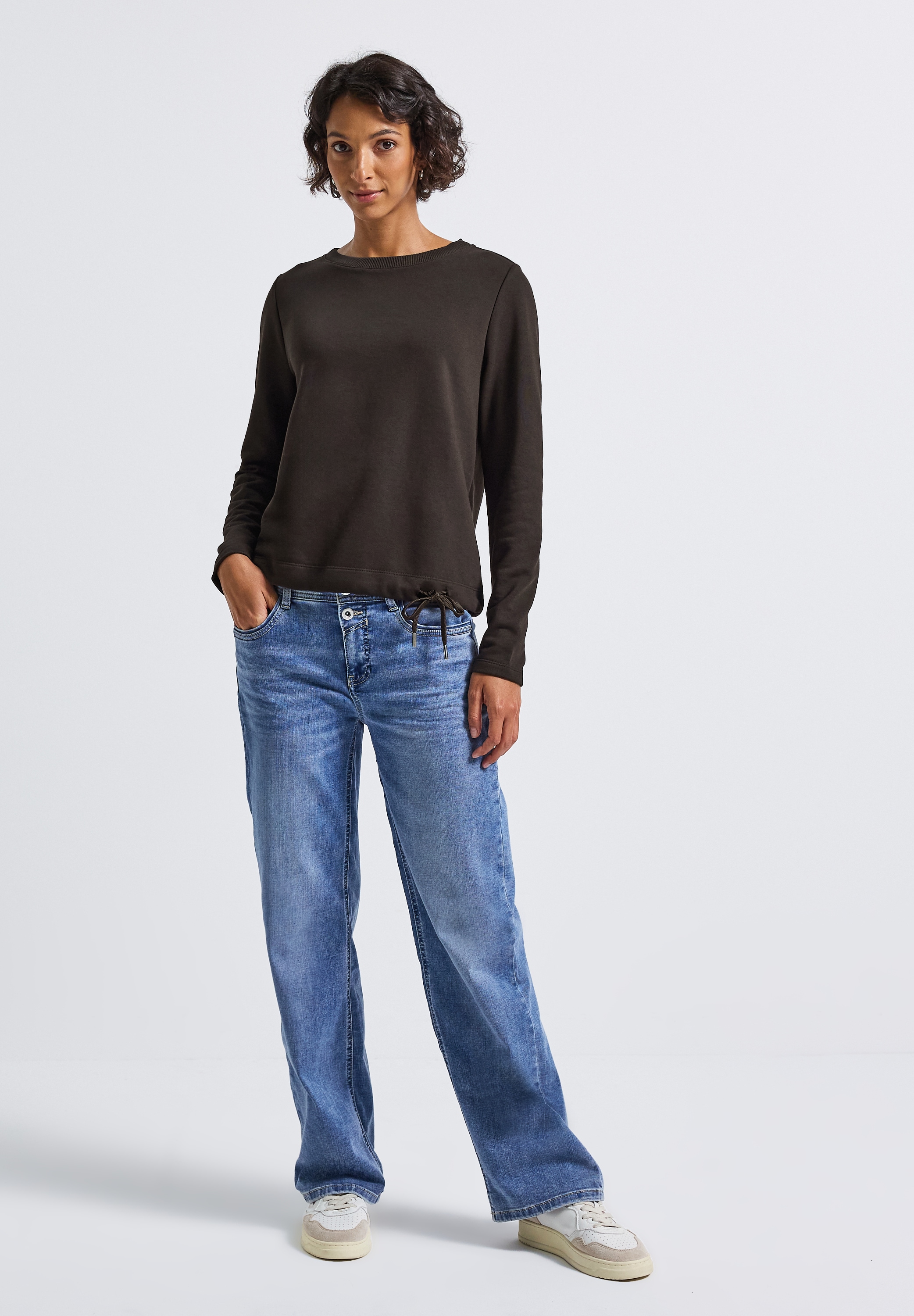 STREET ONE Sweatshirt, mit Tunnelzug am Saum