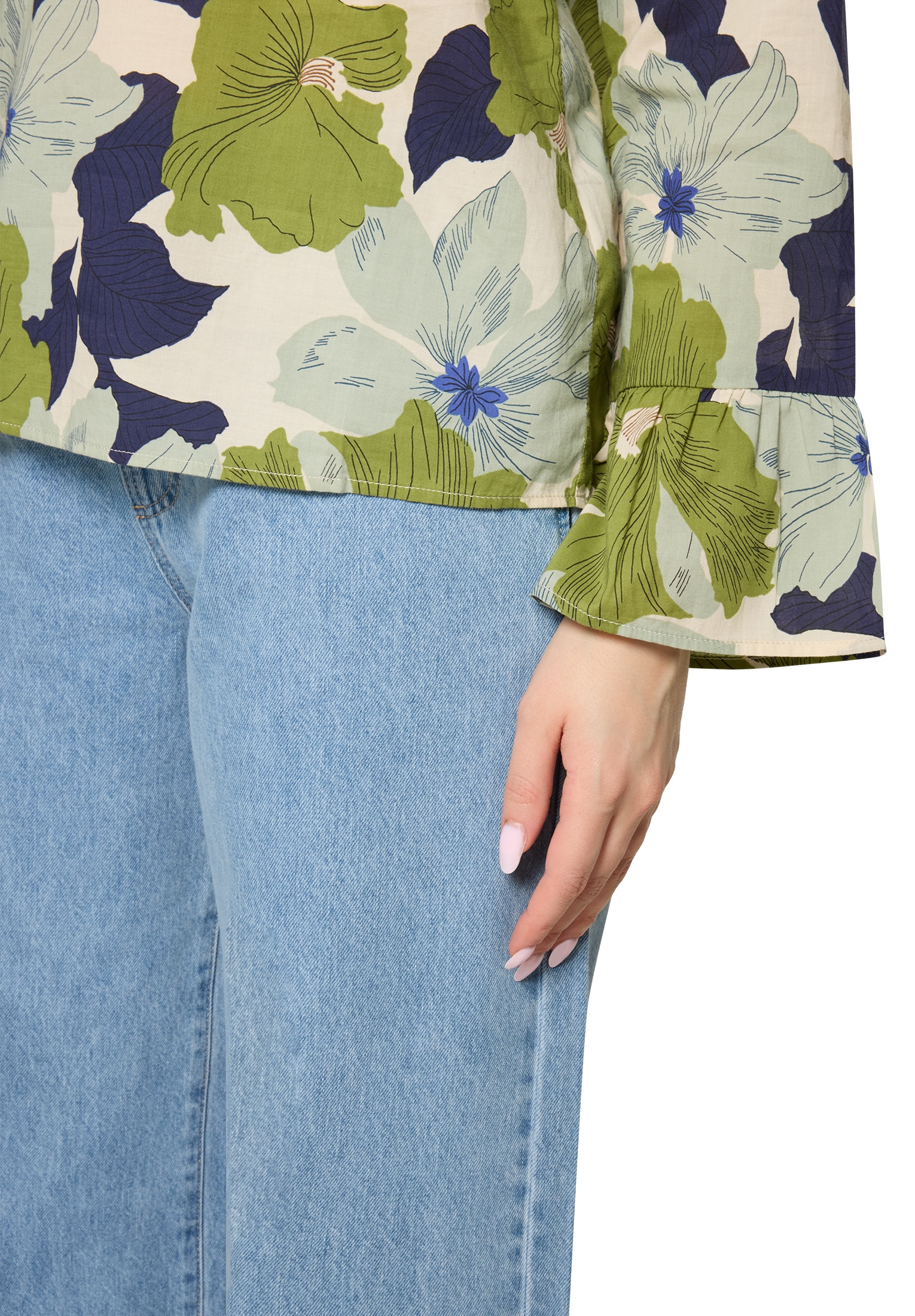 Cartoon Rüschenbluse »Damen mit Muster«