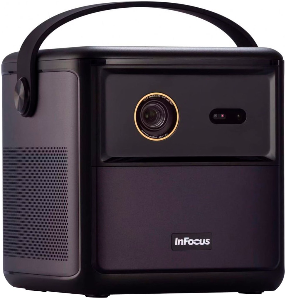 INFOCUS Beamer "Beamer mit LED, Full HD, 450 ISO-Lumen, HDR10, 3D, Google TV, WLAN", B:13cm H:14,7cm T:12,8cm, schwarz, Beamer