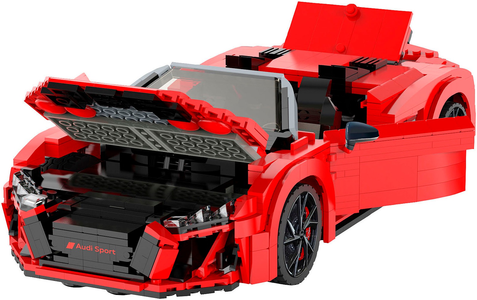 Jamara Konstruktions-Spielset »Audi R8 Spyder 1:14 rot Bricks«, (1440 St.), Maßstab 1:14, offiziell lizensiert