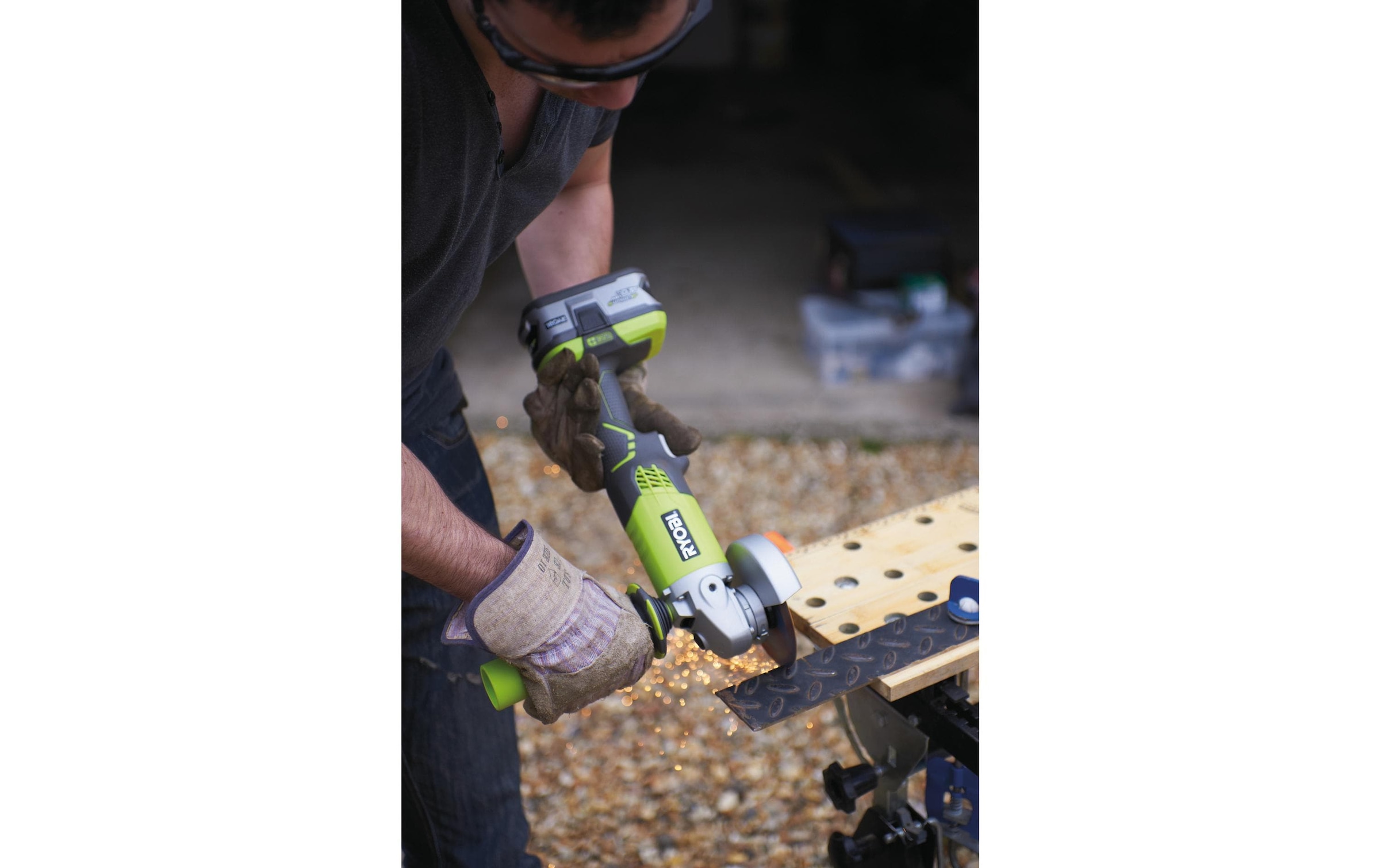 RYOBI Akku-Winkelschleifer »RYOBI R180AG-0, Solo, Ø 115 mm«