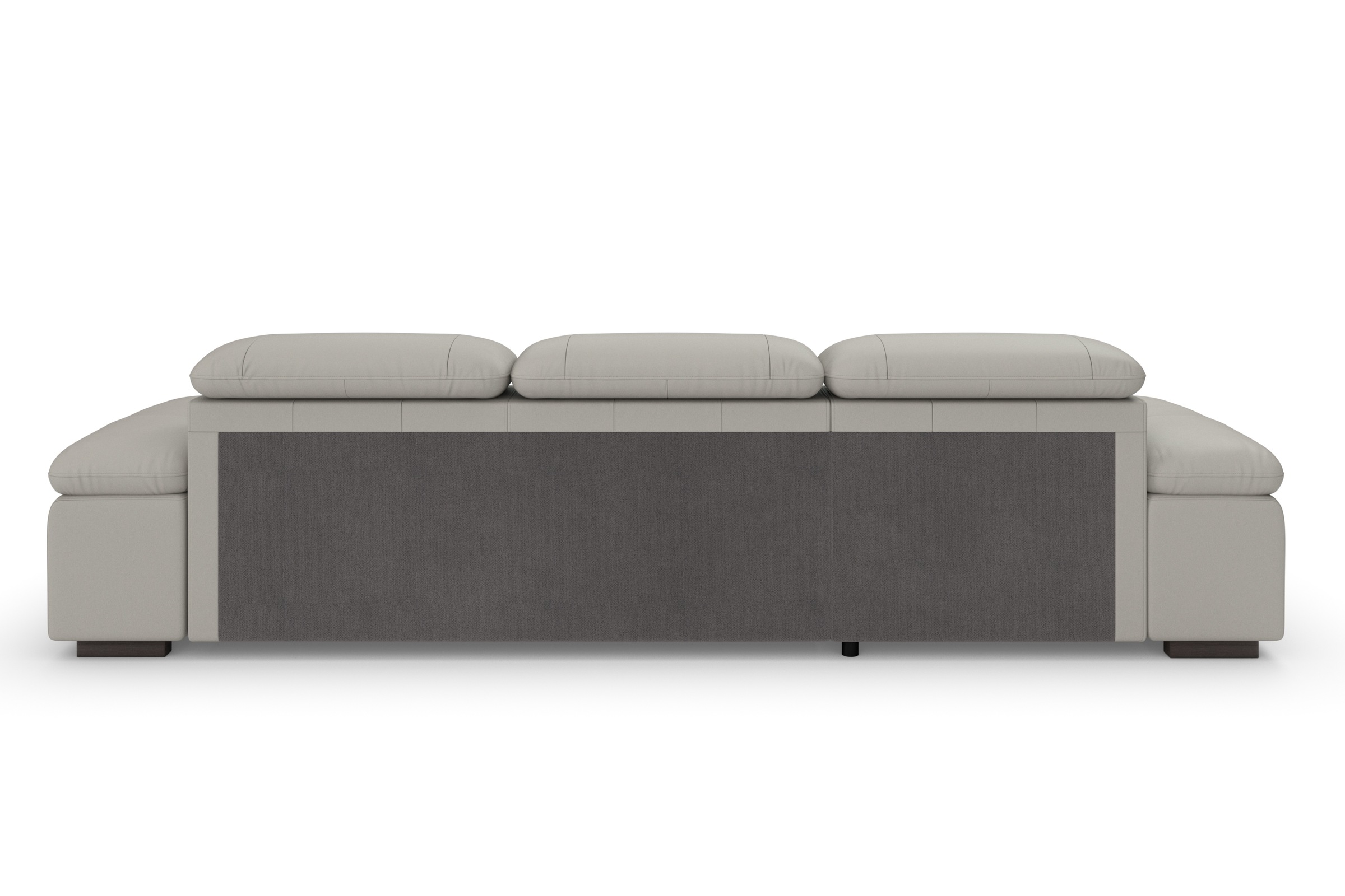 Ecksofa HOME AFFAIRE "Alberto L-Form", grau (hellgrau), B:286cm H:73cm T:174cm, Luxus-Microfaser Lederoptik (100% Polyester);Luxus-Microfaser ALTARA NUBUCK (100% Polyester);Luxus-Microfaser weich (90% Polyester, 10% Polyamid);Microfaser Antiklederoptik, S 9