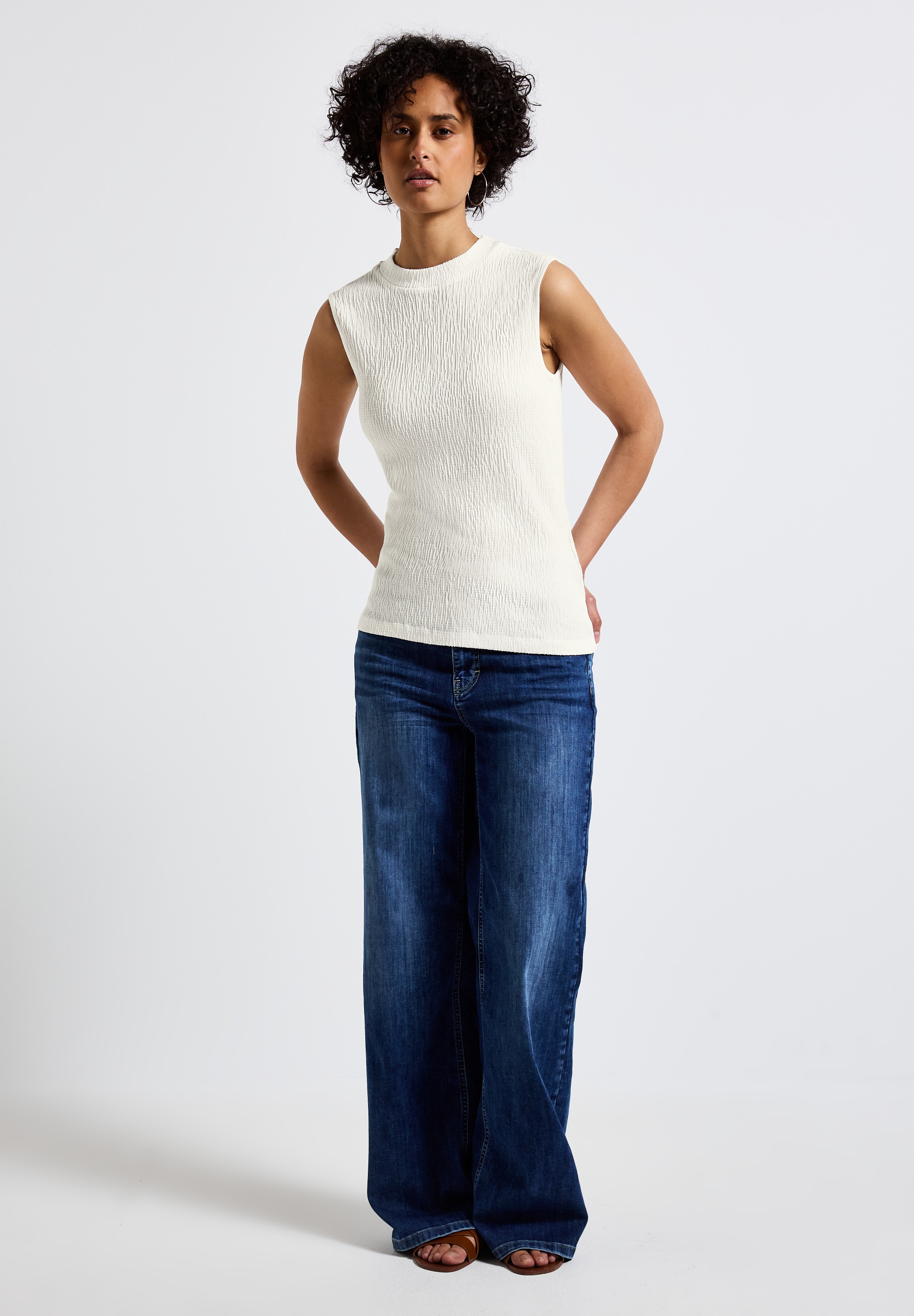 Thumbnail - STREET ONE Stehkragenshirt soft und weich