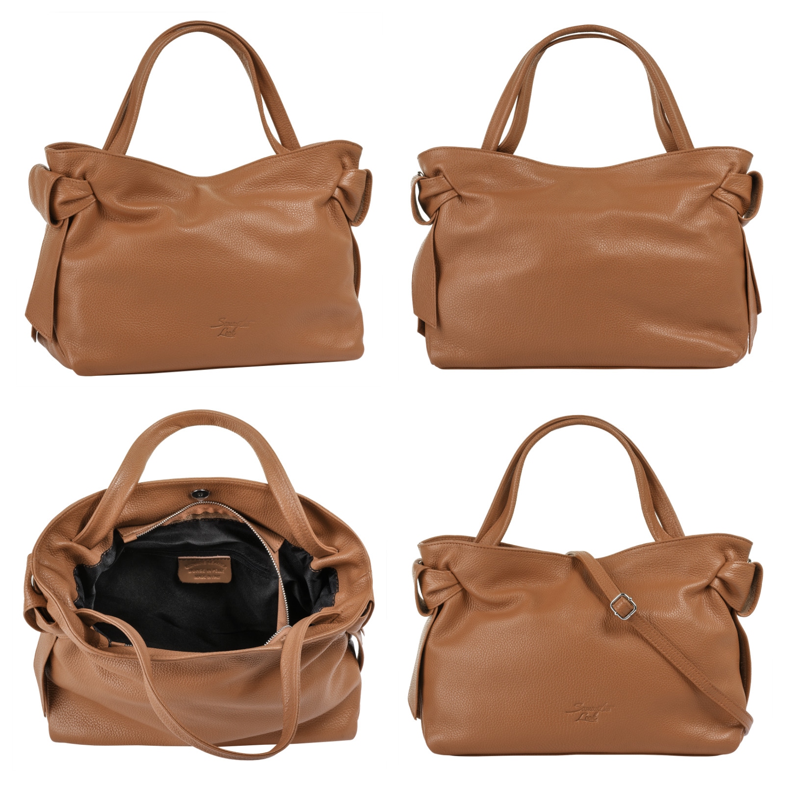 Samantha Look Henkeltasche, echt Leder, Made in Italy