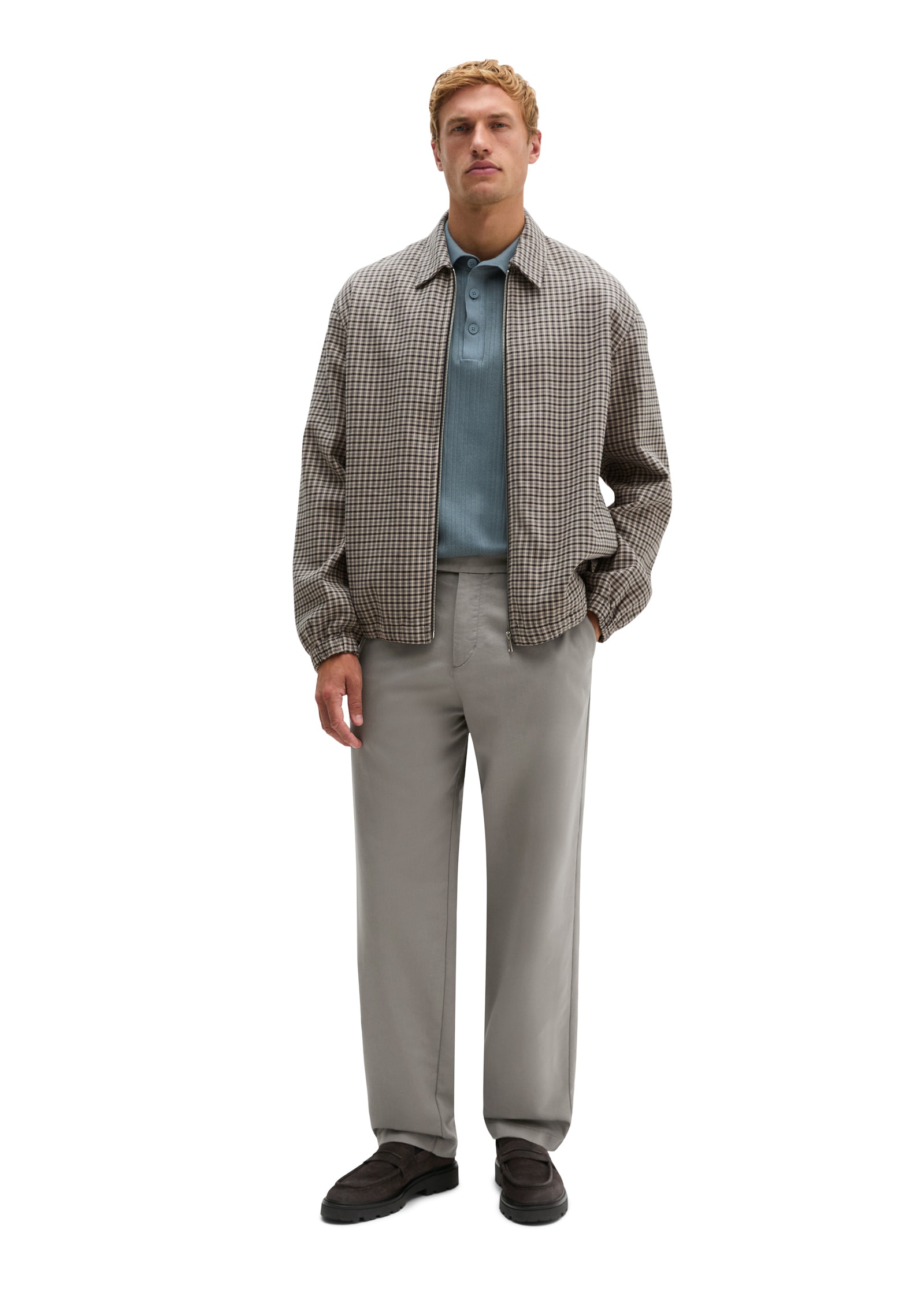 Marc O'Polo Kurzjacke »aus doppellagigem Bio-Baumwoll-Twill« ohne Kapuze