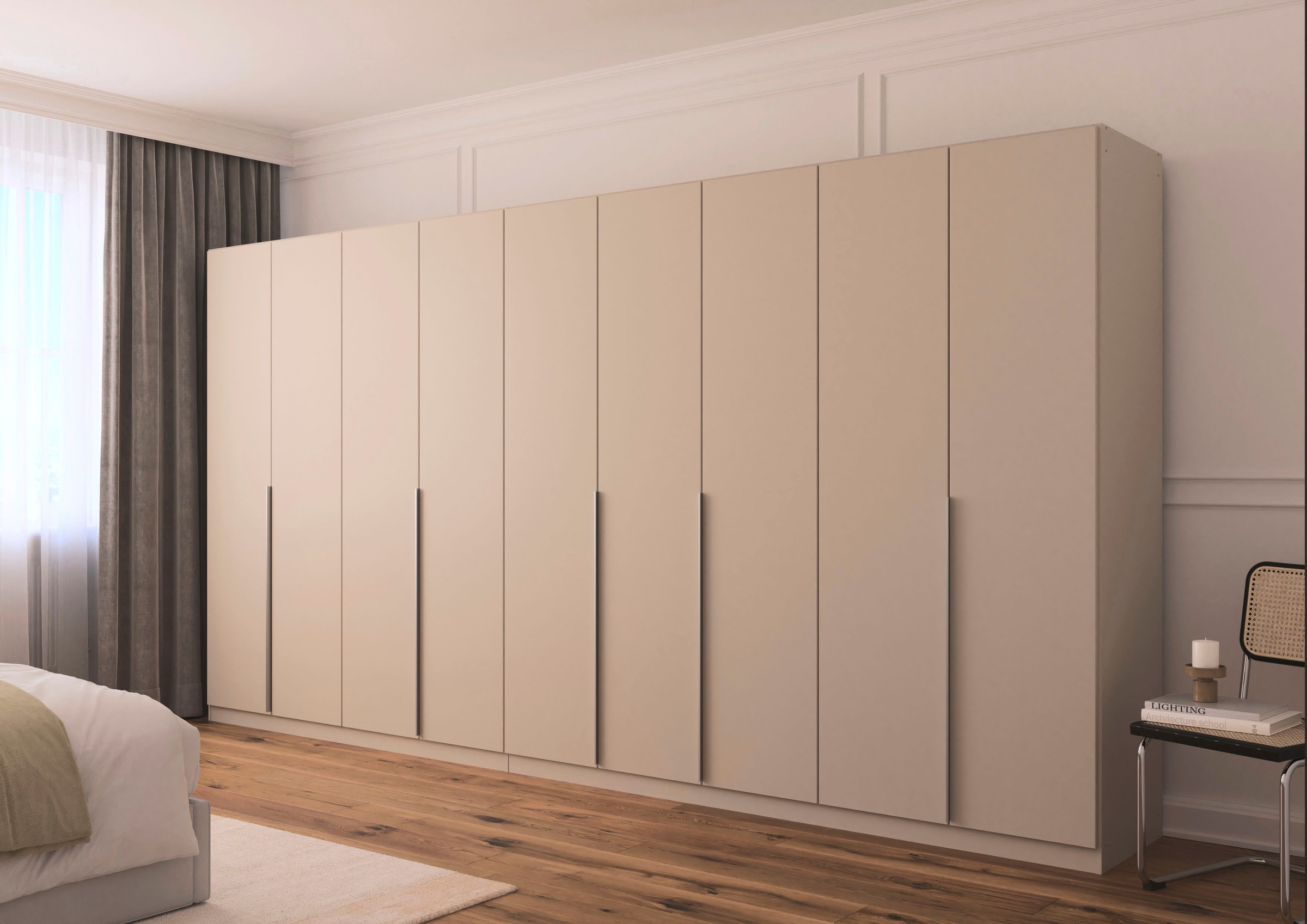 OTTO home Drehtürenschrank "AGORDO" in zwei Griff-Farben, Breiten 91-405 cm, Dekor- oder Hochglanzfront, in 8 Breiten & 2 Höhen, MADE IN GERMANY