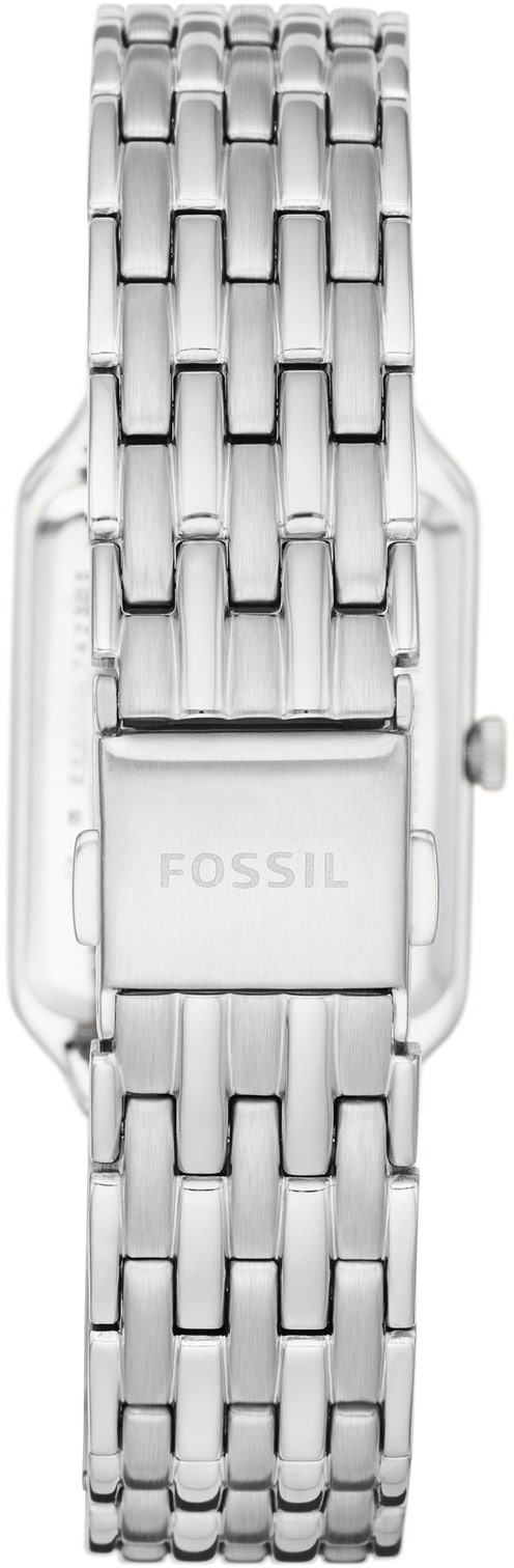 Fossil Quarzuhr »RAQUEL, ES5221«, Armbanduhr, Damenuhr, Datum, analog, Edelstahlarmband