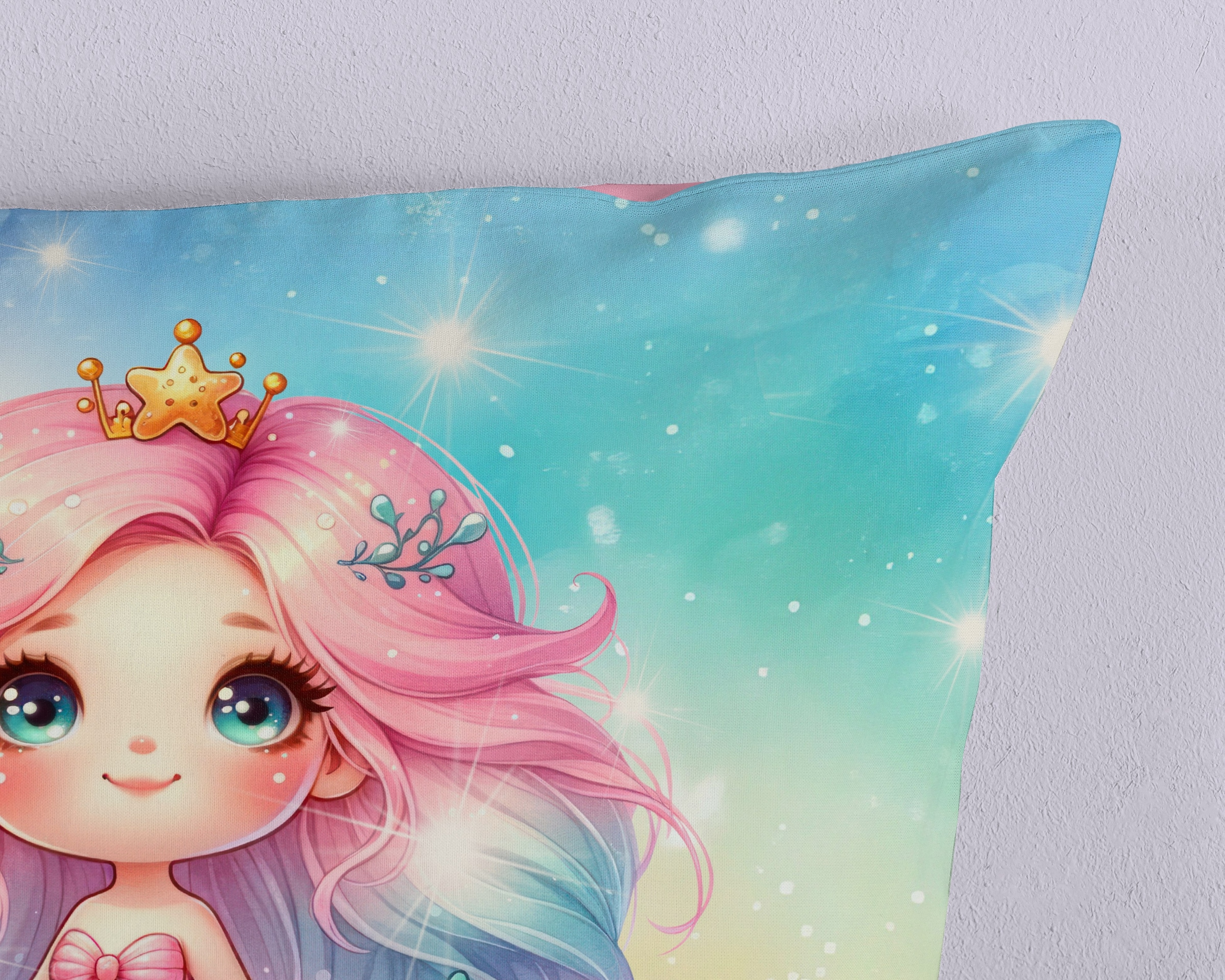 PURE luxury collection Kinderbettwäsche »Zia« 2 Mikrofaser, 135x200, 2 Teilig, Wendeoptik, Mädchen, Meerjungfrau
