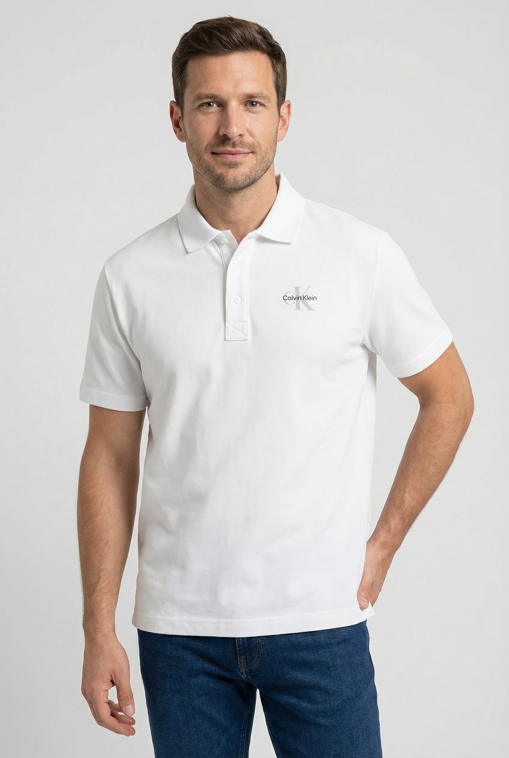 Calvin Klein Jeans Poloshirt "EASY MONOLOGO CASUAL PIQUE" Regular fit mit P günstig online kaufen