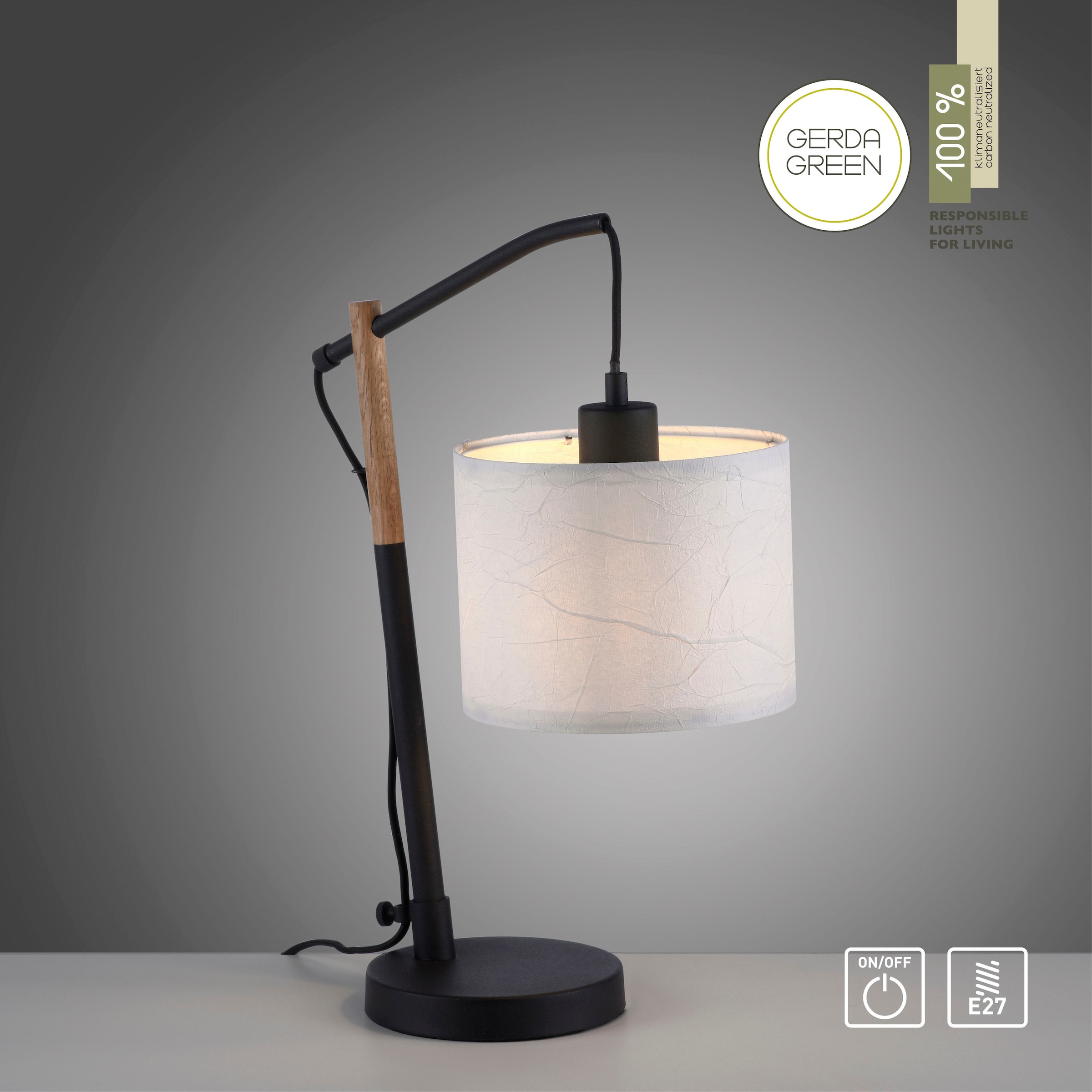 JUST LIGHT Tischleuchte »GREEN SOFI«, 1 flammig, Leuchtmittel E27 | ohne Leuchtmittel
