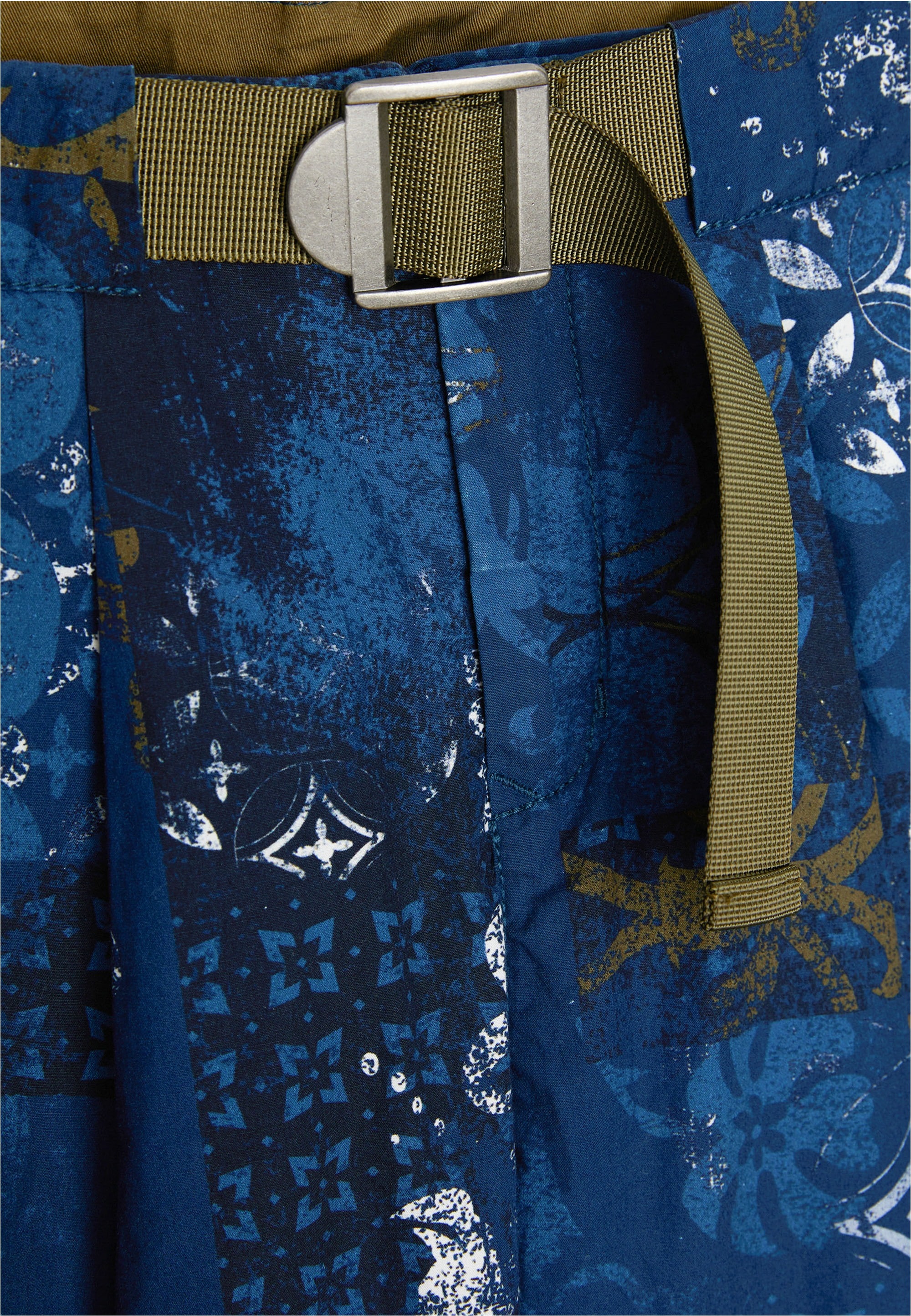 Gulliver Stoffhose, mit Vintage-Muster und Gürtel