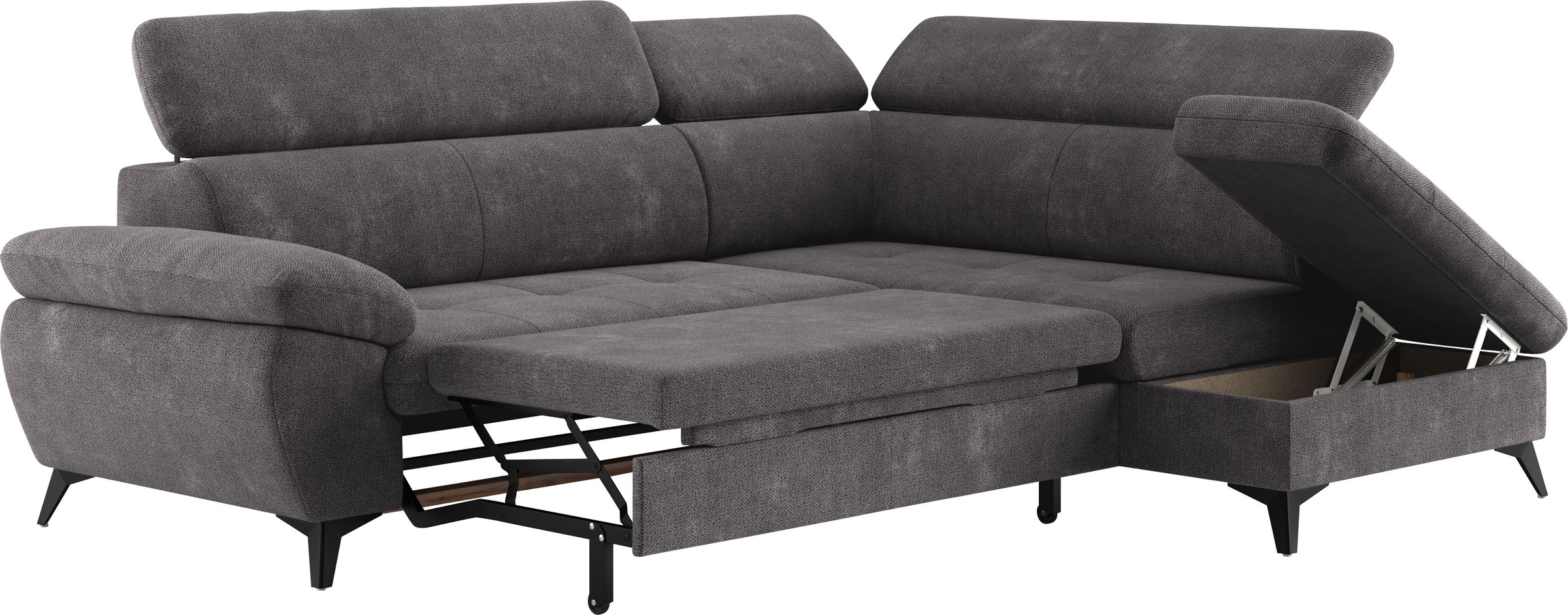 COTTA Ecksofa »Hudson L-Form«, mit Kopfteilverstellung, wahlweise mit Bettfunktion & Bettkasten