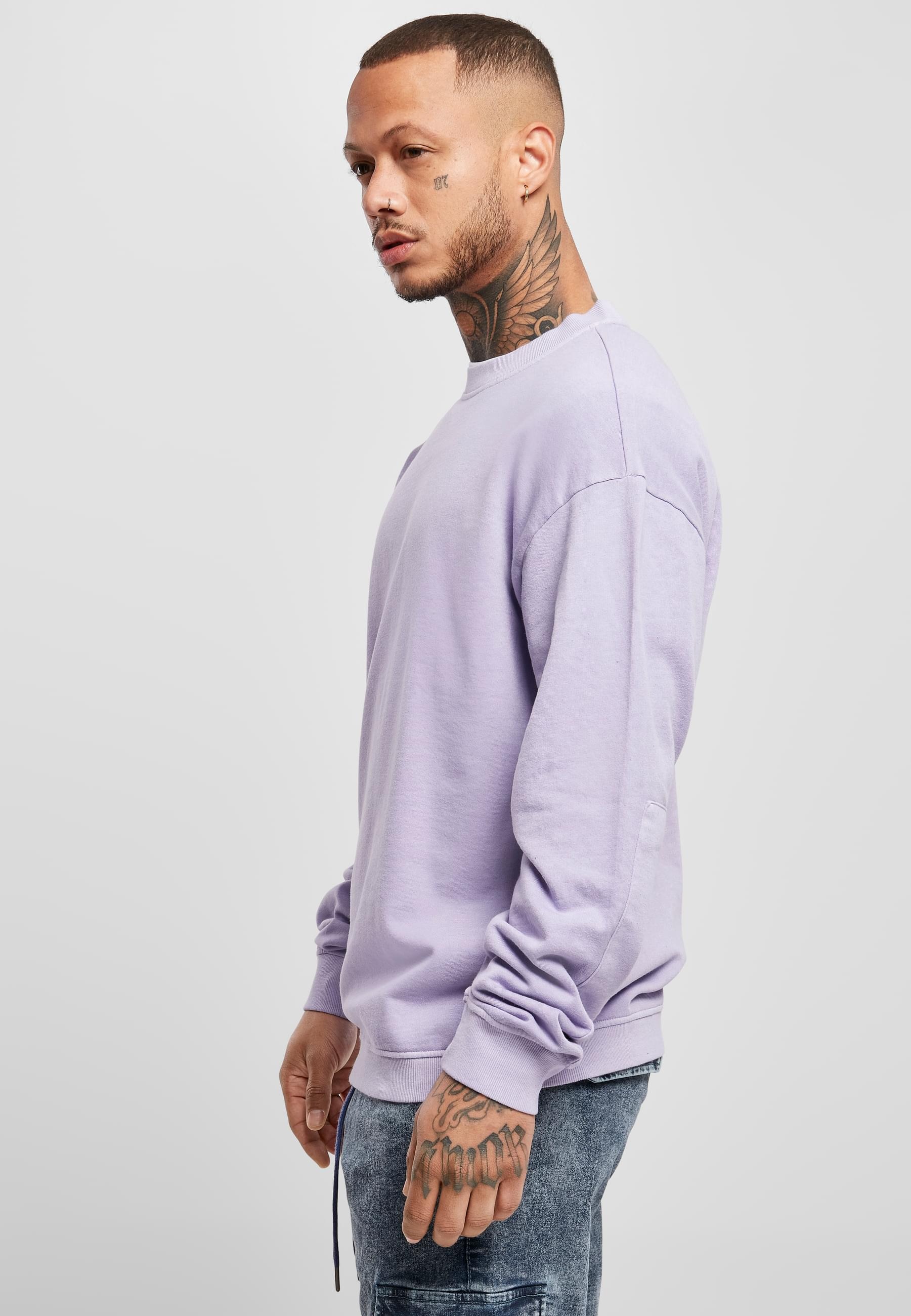 URBAN CLASSICS Rundhalspullover »Urban Classics Herren Pigment Dyed Crew Neck« 1 Stk.