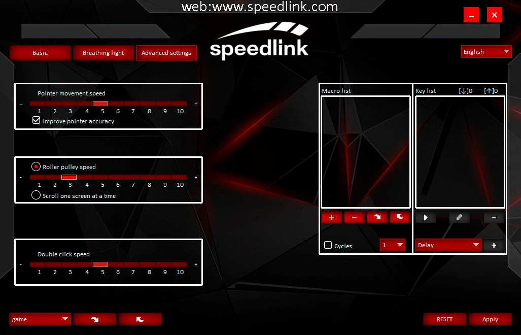 Speedlink Gaming-Maus »CORAX konfigurierbare RGB Beleuchtung, 5 programmierbare Tasten«, DPI-Schalter bis 3.200 dpi, kabelgebunden, stoffummanteltes Kabel