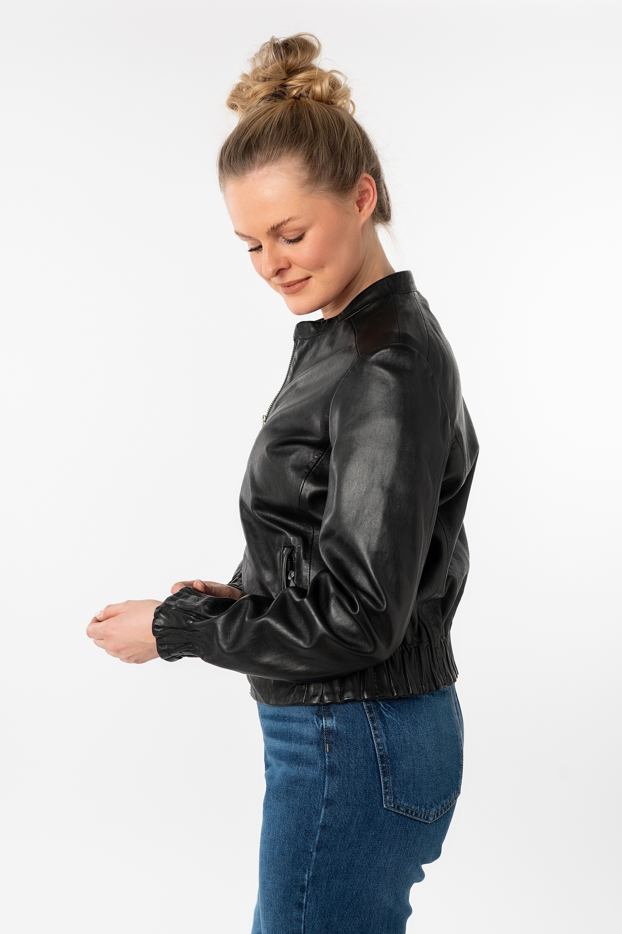 Thumbnail - Mauritius Lederjacke "MWCassie" mit Stehkragen