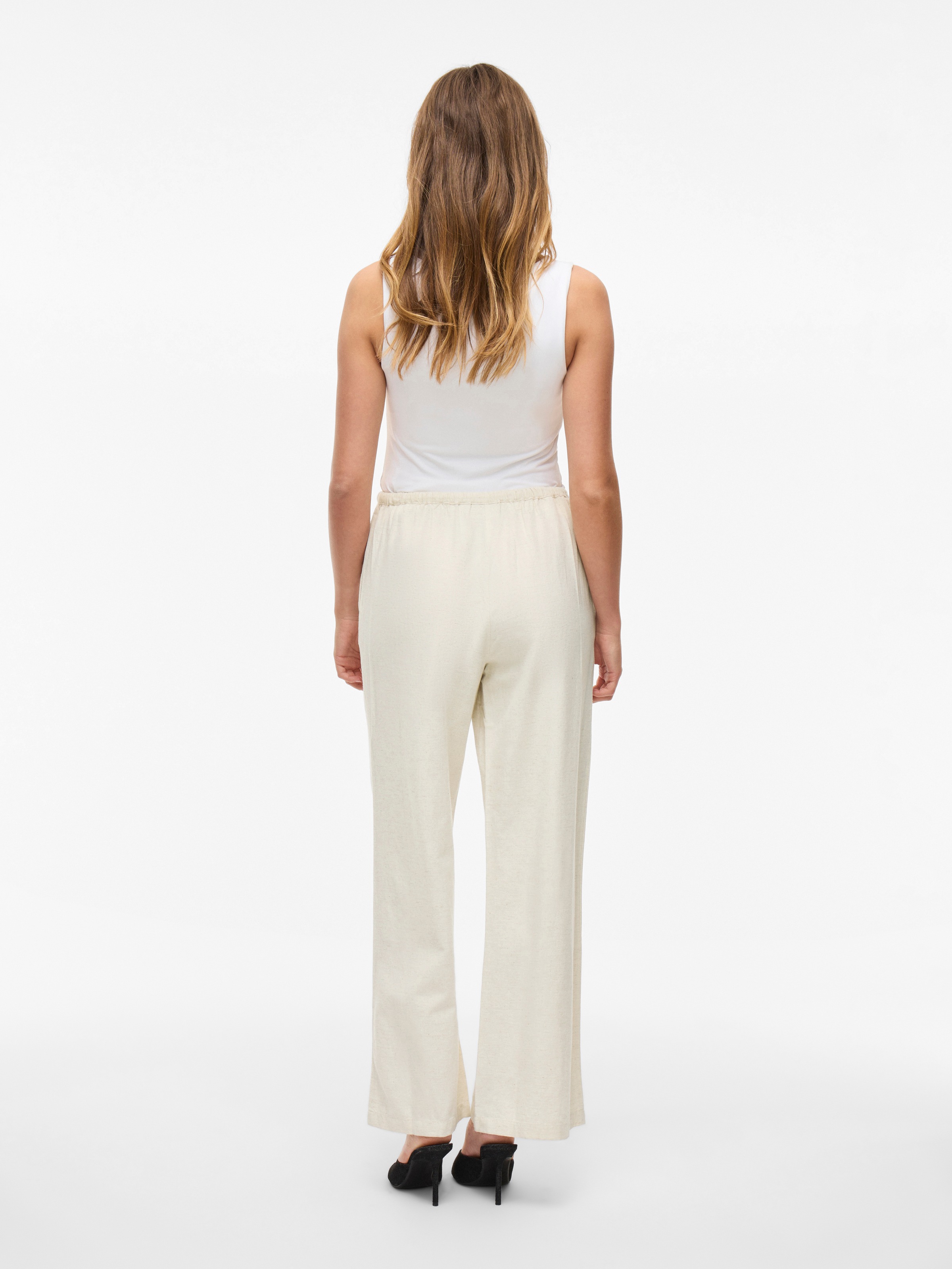 Vila Schlupfhose »VIPRISILLA RW PANTS - NOOS«  Sommerhose, mit Leinen