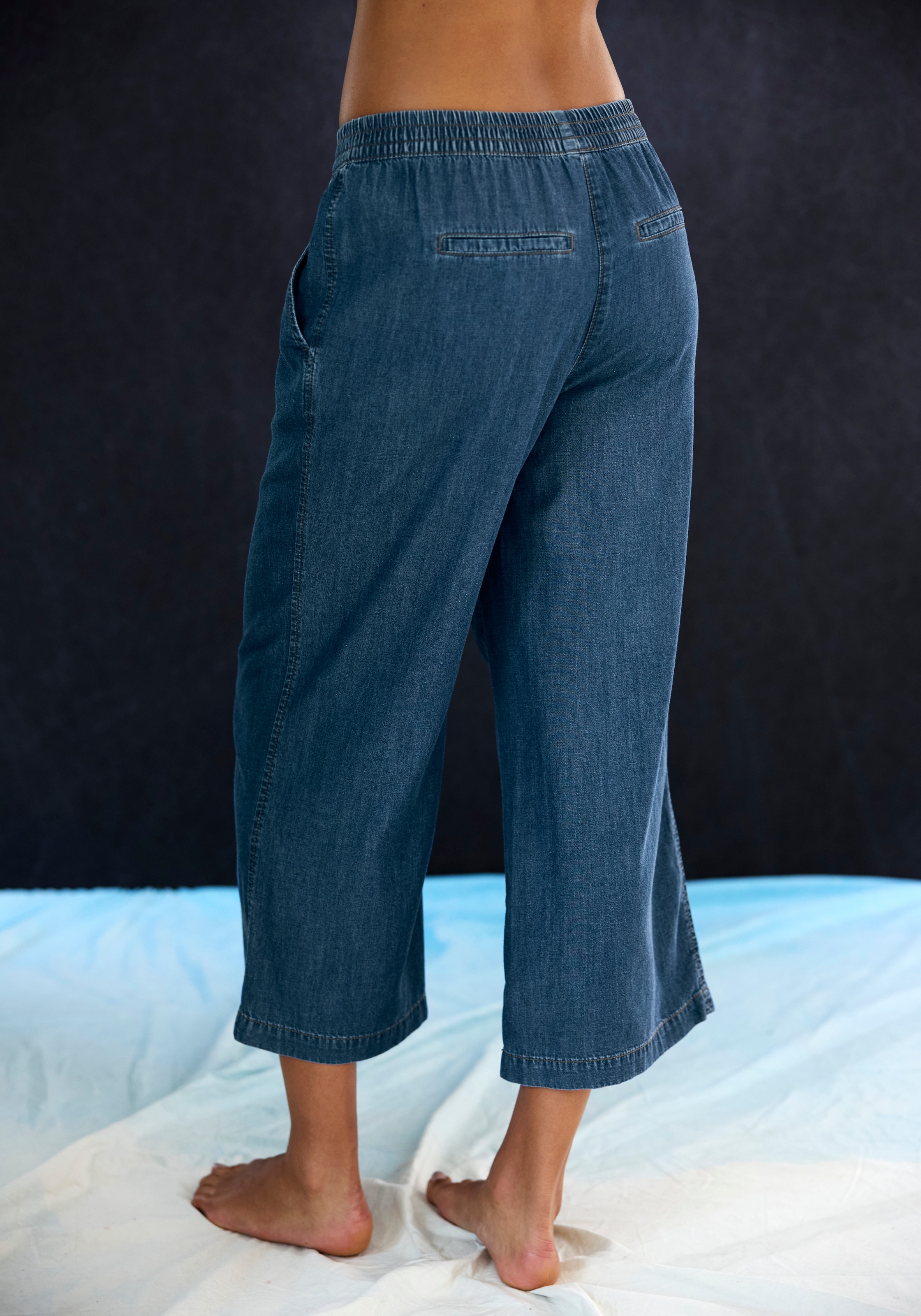 H.I.S Culotte weit geschnitten, in Denim Optik günstig online kaufen
