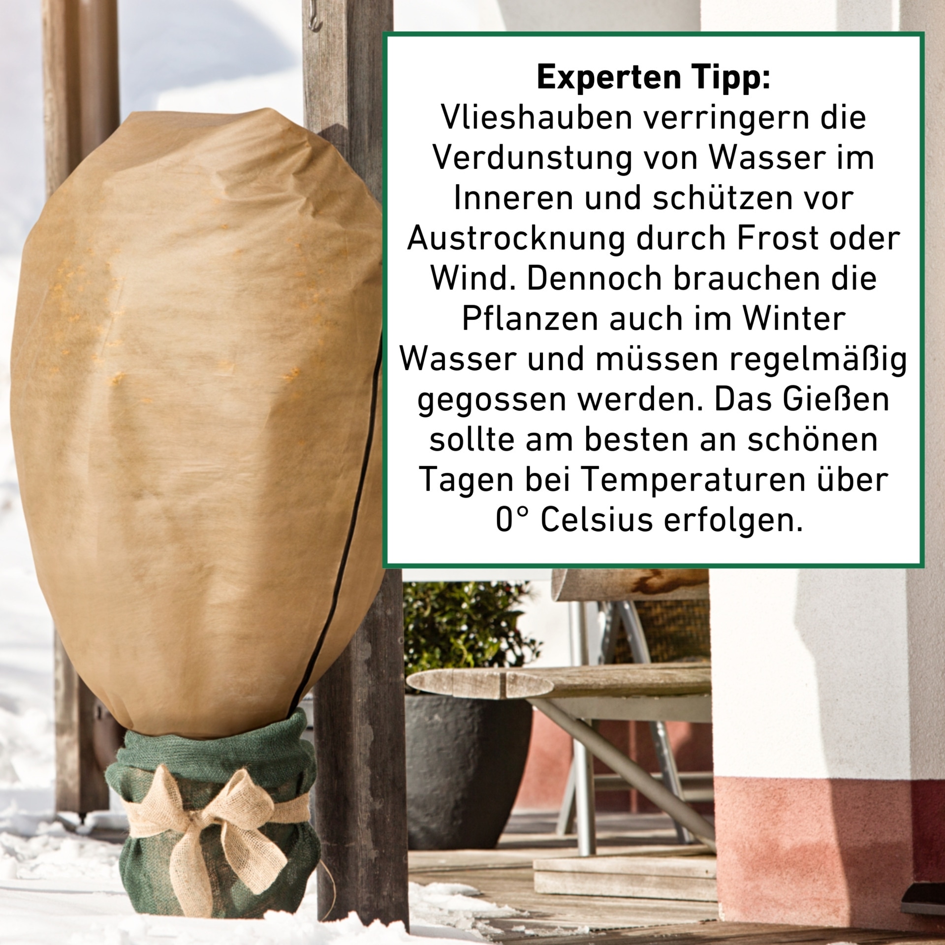 Windhager Winterschutzvlies »Protect XXL, Gartenvlies zum Abdecken von Pflanzen, beige« 1 Stk. tlg. Frostschutzvlies mit Kordelstopper und Reißverschluss, 1,4 x 2 m