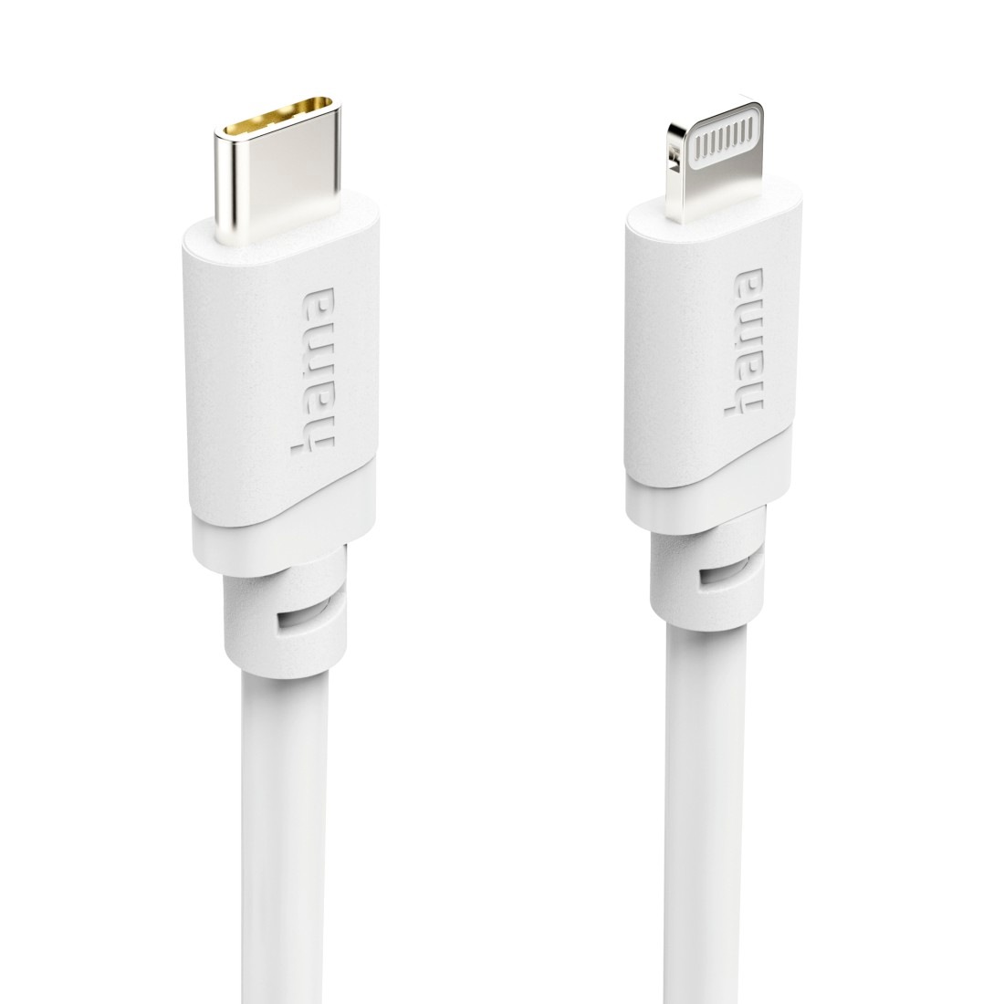 Hama USB-Kabel »USB-C auf Lightning Ladekabel 1 m weiß« Lightning | USB-C 100 cm Schnellladen, 480 Mbit/s, MFi zertifiziert, 3 A Strom
