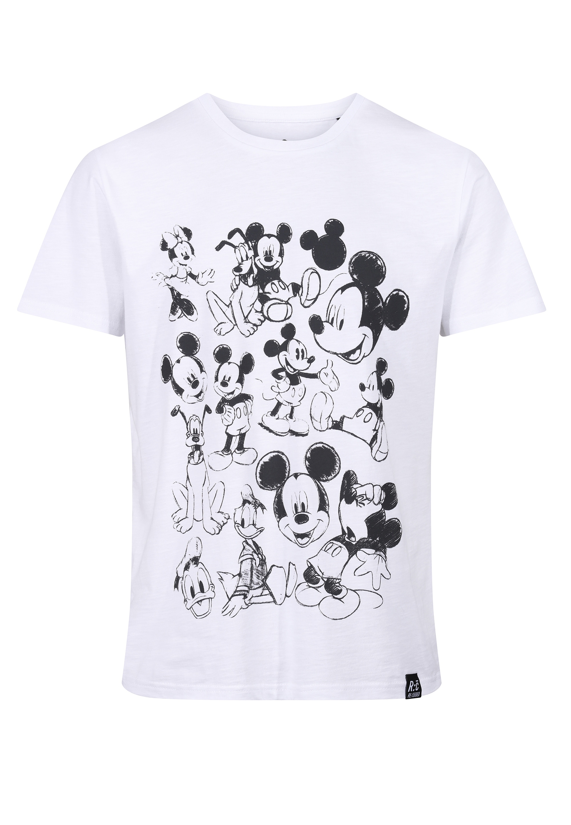Recovered T-Shirt »Disney Mickey and Friends Sketch«, (1 tlg.), mit tollem Mickey Mouse und Freunden-Print