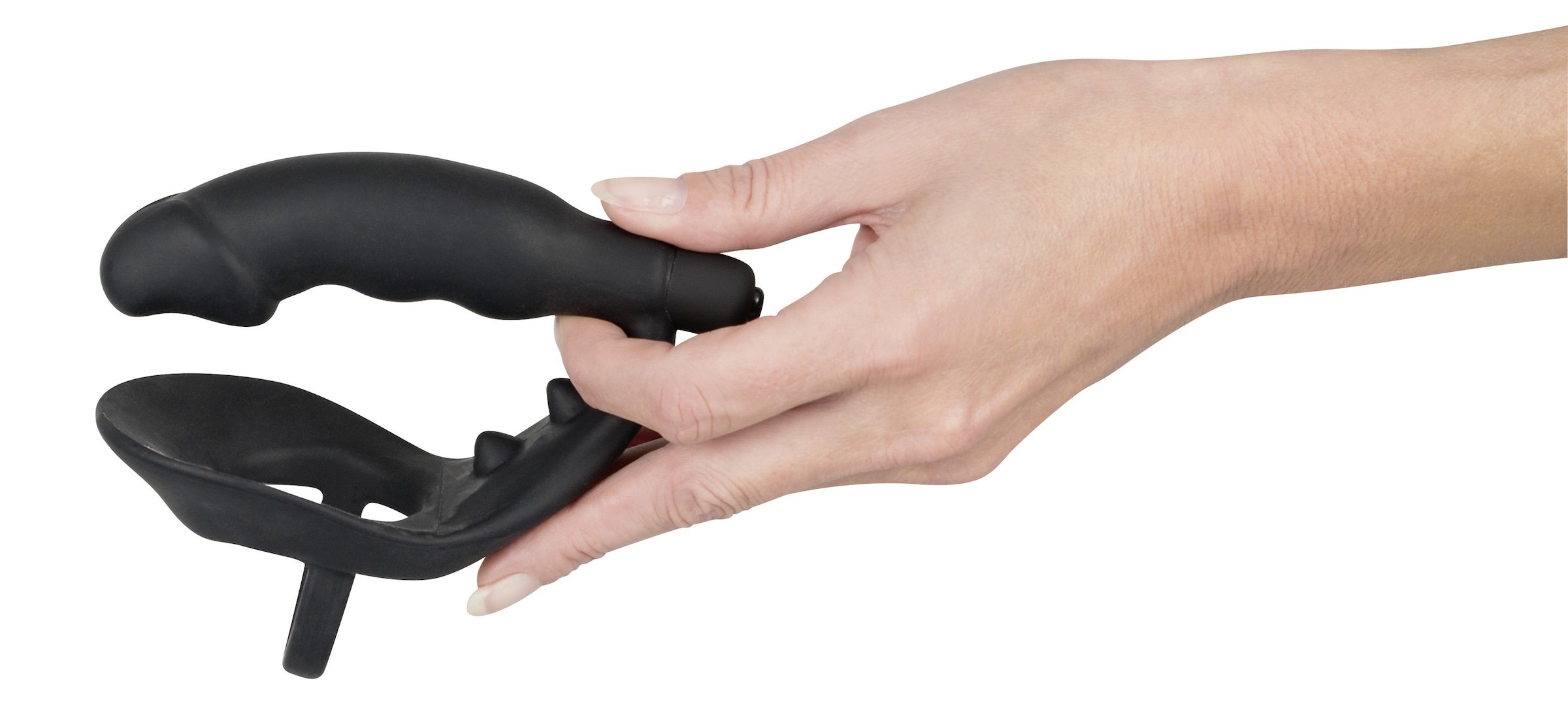 BLACK VELVETS Penisring »Penisring mit Plug mit Vibration Ring & Vibro Plug«