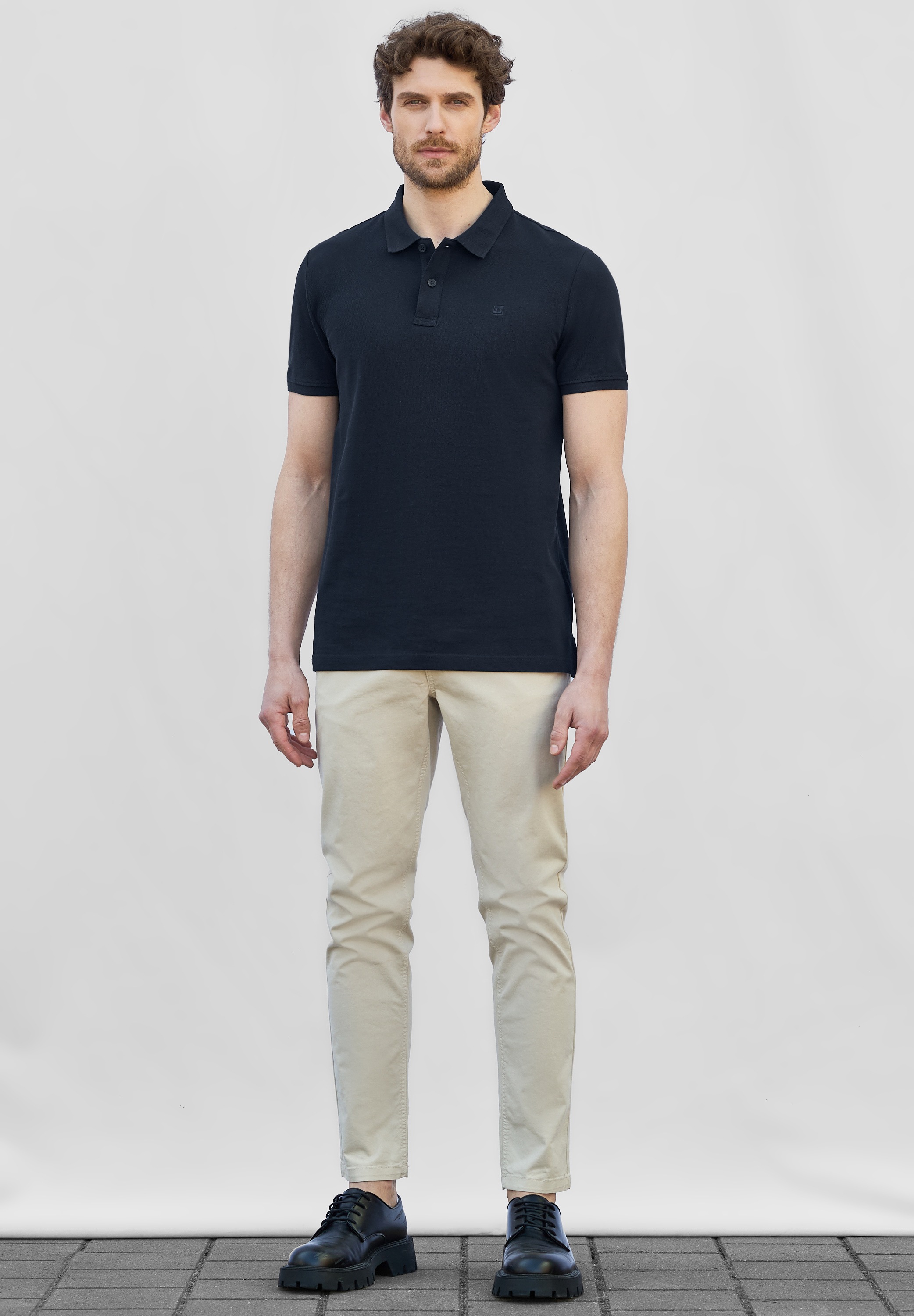 STREET ONE MEN Poloshirt, aus reiner Baumwolle
