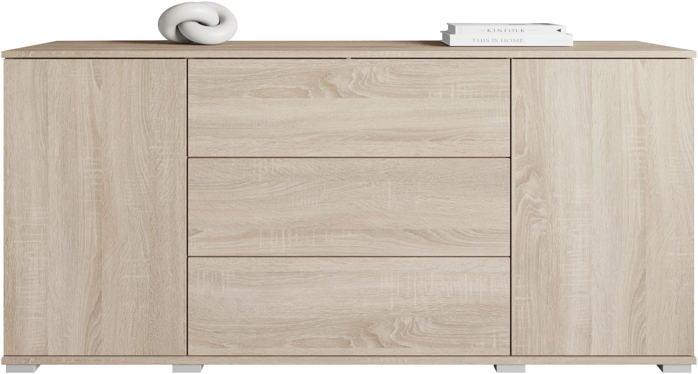 INOSIGN Sideboard »Kenia«, (1 St.), Modernes Sideboard mit 3 Schubladen und 4 Fächern, Breite 150 cm