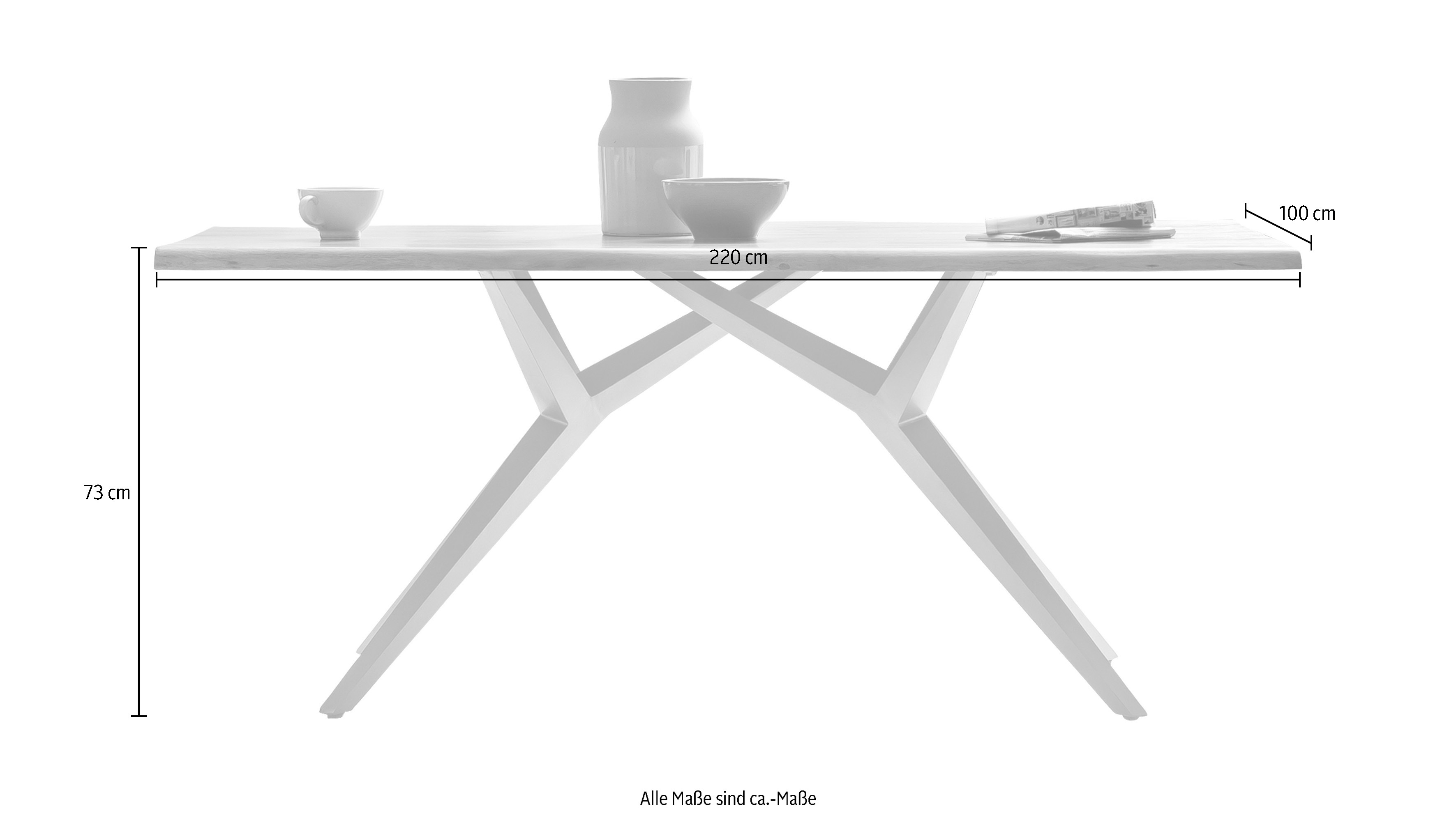 Thumbnail - SIT Esstisch, Design-Gestell im industriellen Antiklook