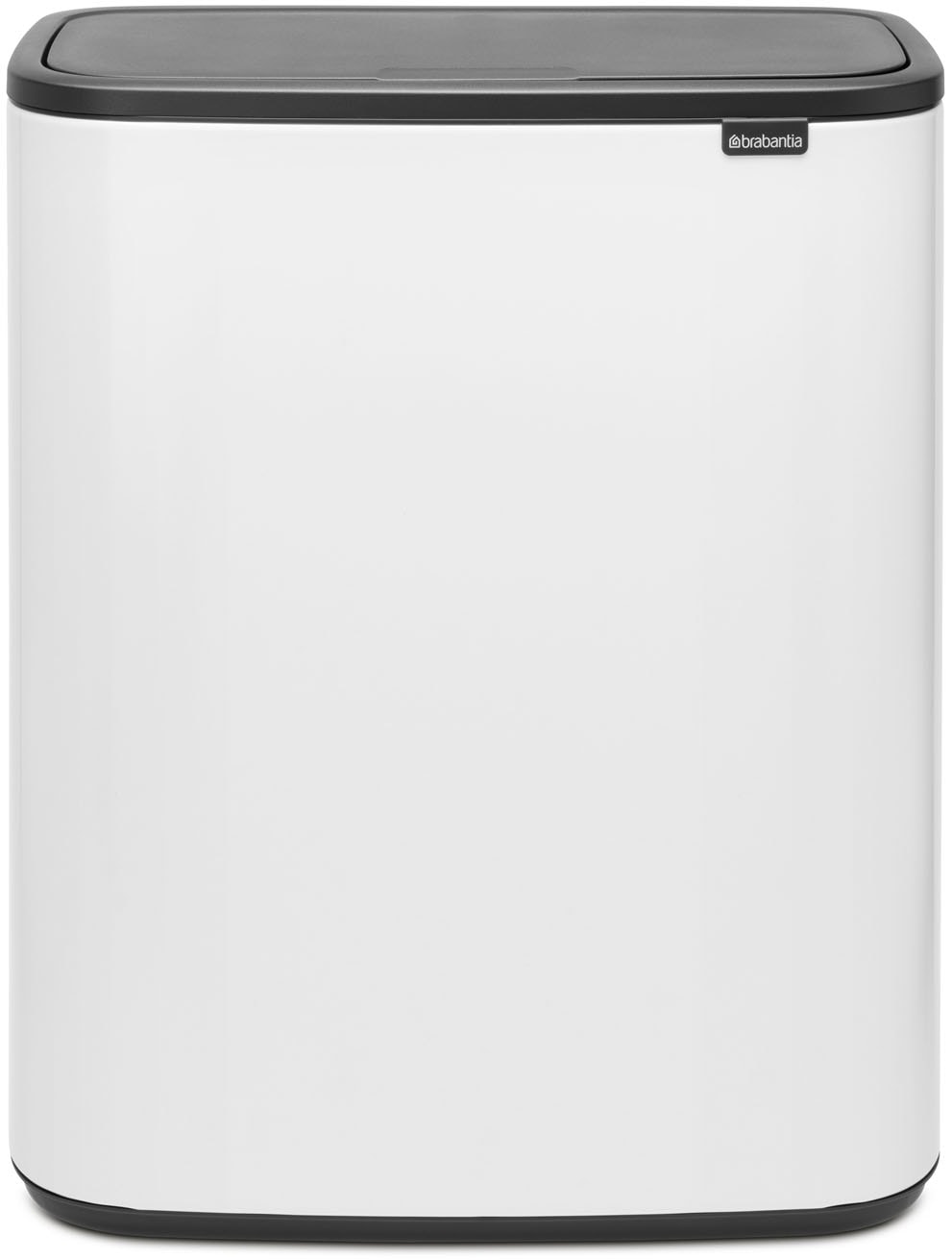 BRABANTIA Mülleimer "Bo Touch Bin, 60L", B/H/T: 54,5cm x 65,6cm x 31,2cm, 60 l, weiß, Küche, Mülleimer, Soft-Touch-Öffnungssystem