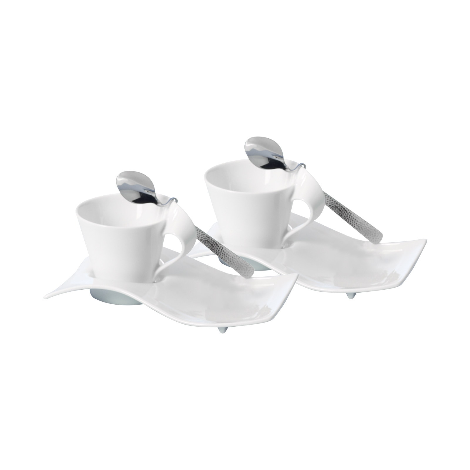 Villeroy & Boch "Kaffee-Set NewWave Caffè 240 ml 2er Set weiß" Spülmaschinengeeignet, Mikrowellenfest