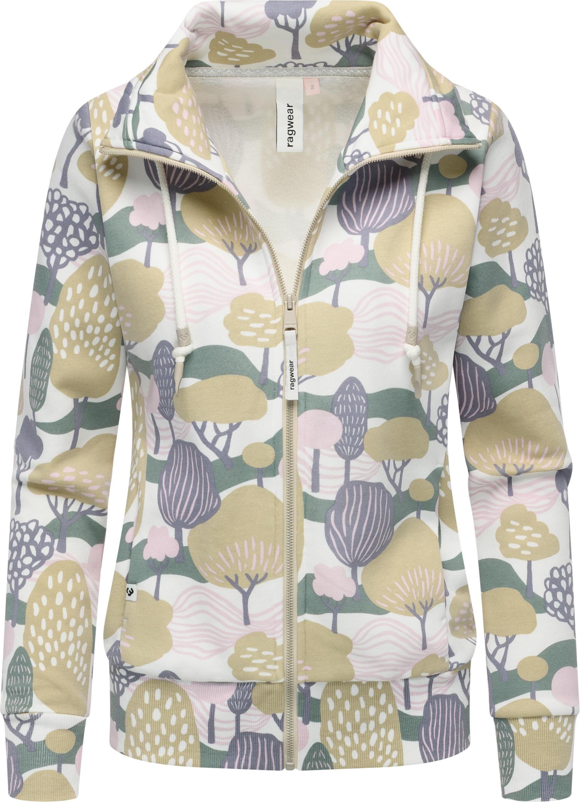Ragwear Sweatjacke "Ronette Print" Zip-Jacke mit Allover-Print und hohem Kr günstig online kaufen