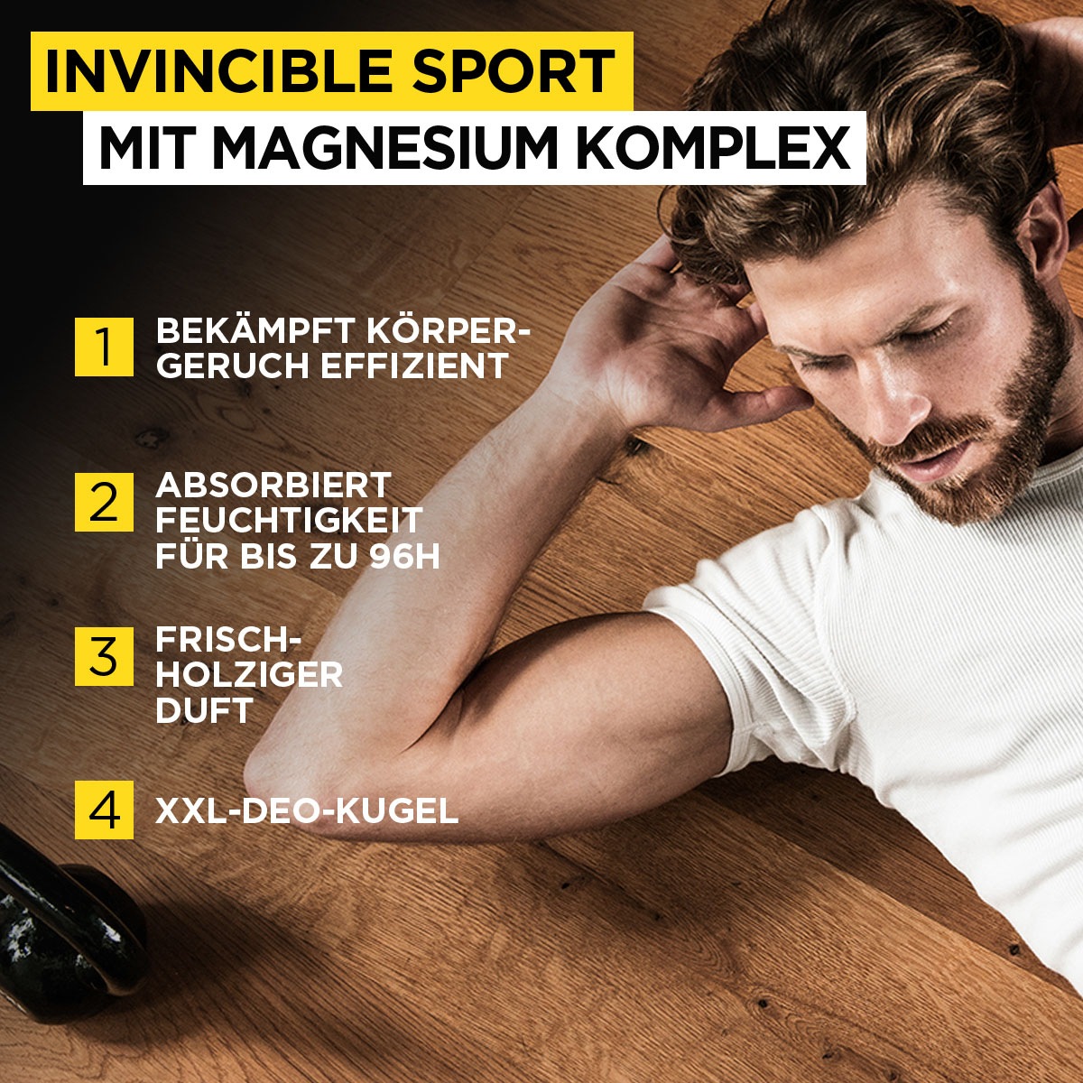 L'ORÉAL PARIS MEN EXPERT Deo-Roller »Deo Roll-on Invincible Sport«, (Packung, 6 tlg.), mit hoher Zuverlässigkeit