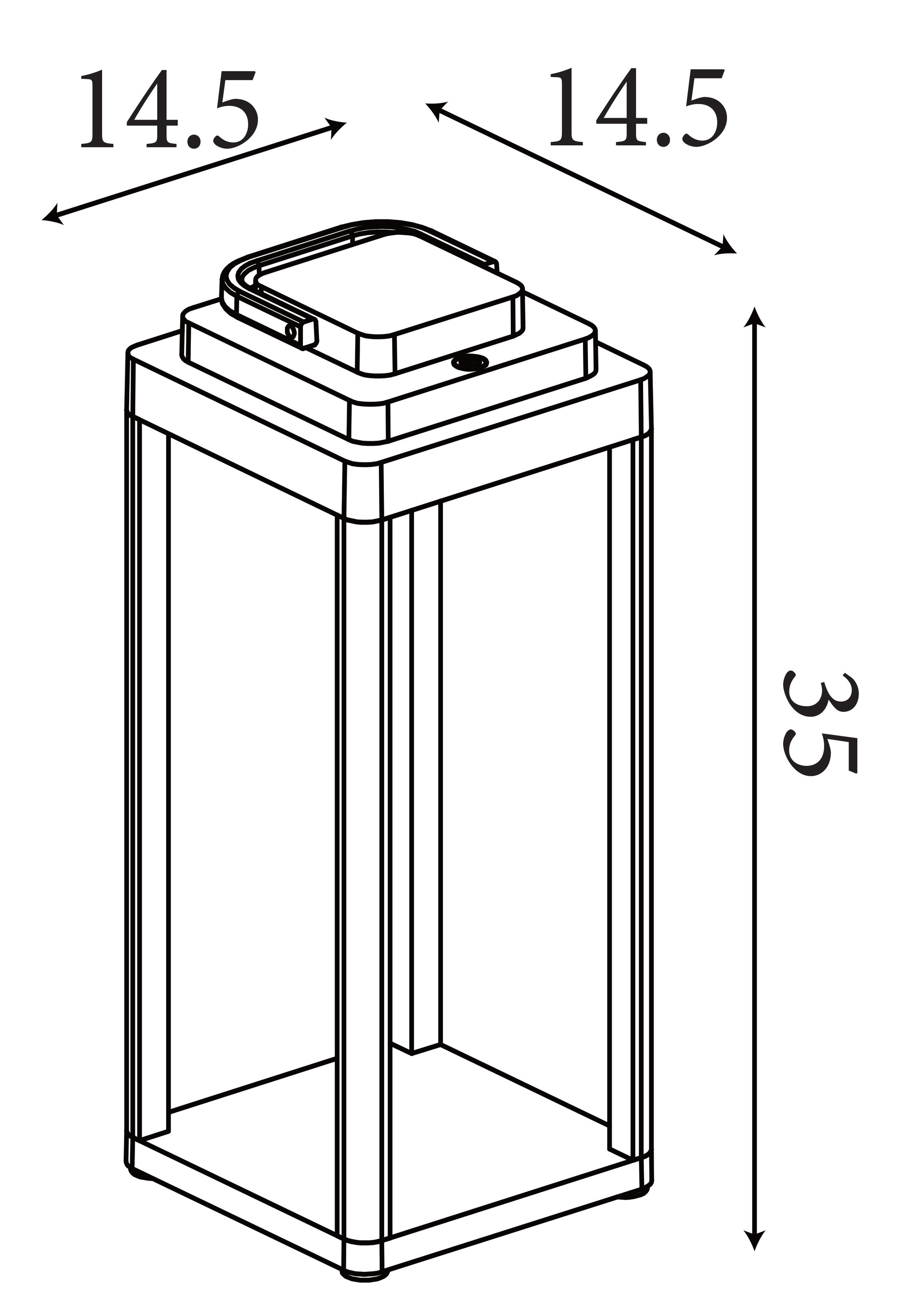 Searchlight Außen-Tischleuchte »Portobello Außentischlampe - Schwarzmetall« LED-Modul 1 Stk.