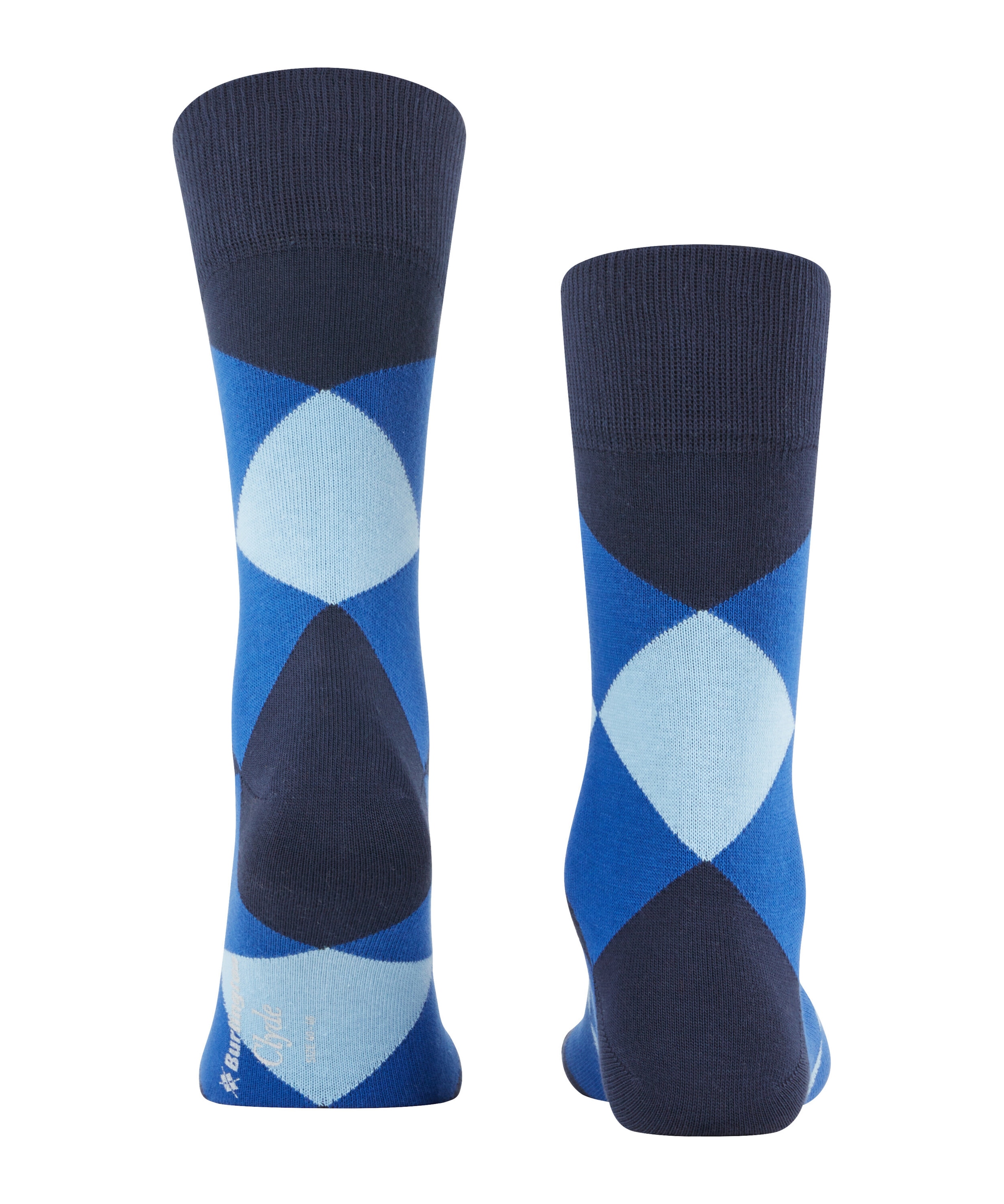 Burlington Socken »Clyde« Einheitsgröße 40-46, modernes Argyle-Muster, Burlington-Clip
