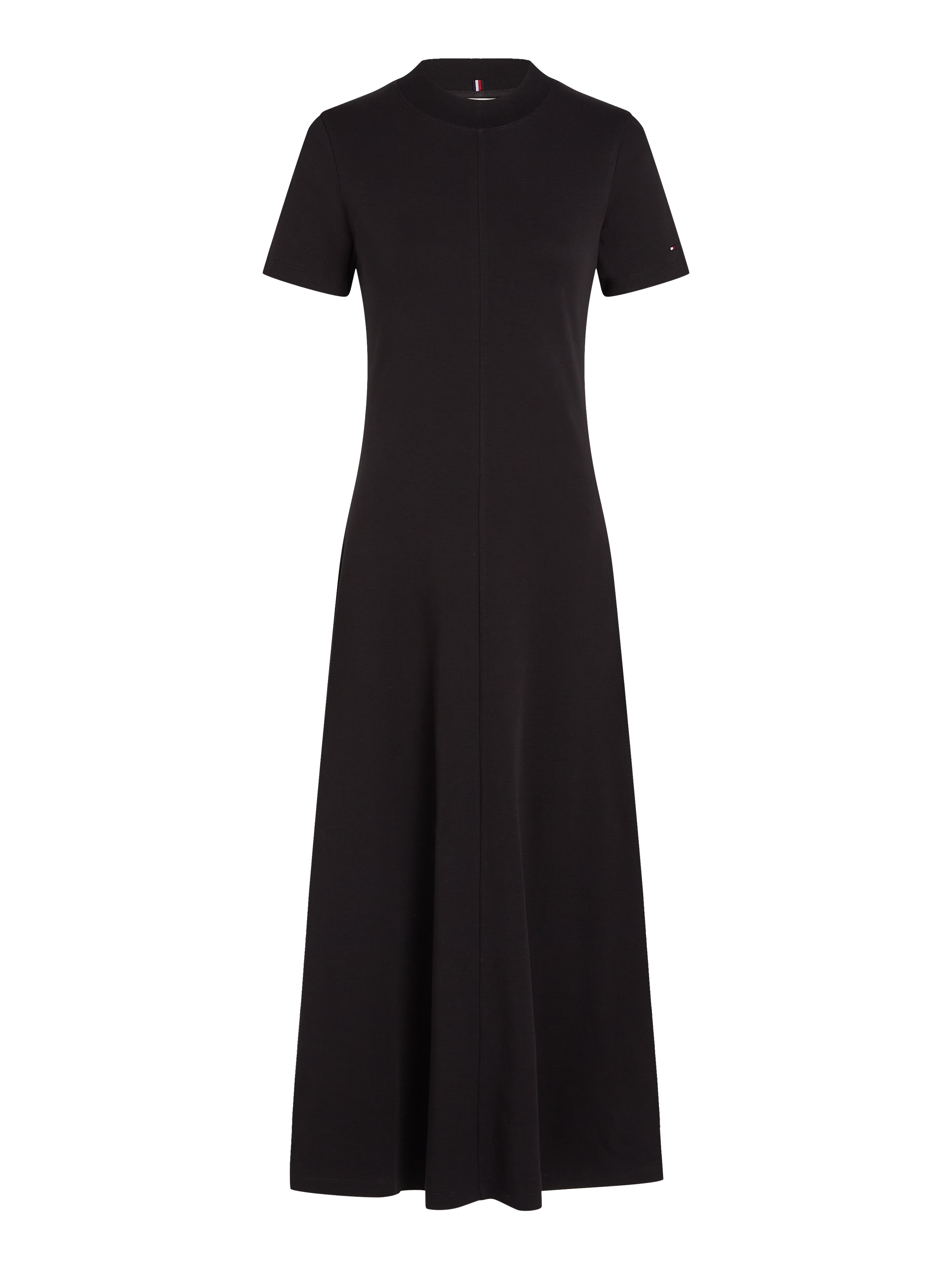 Tommy Hilfiger Midikleid »MODERN F&F MIDI DRESS«, mit Logostickerei, mit Teilungsnähten
