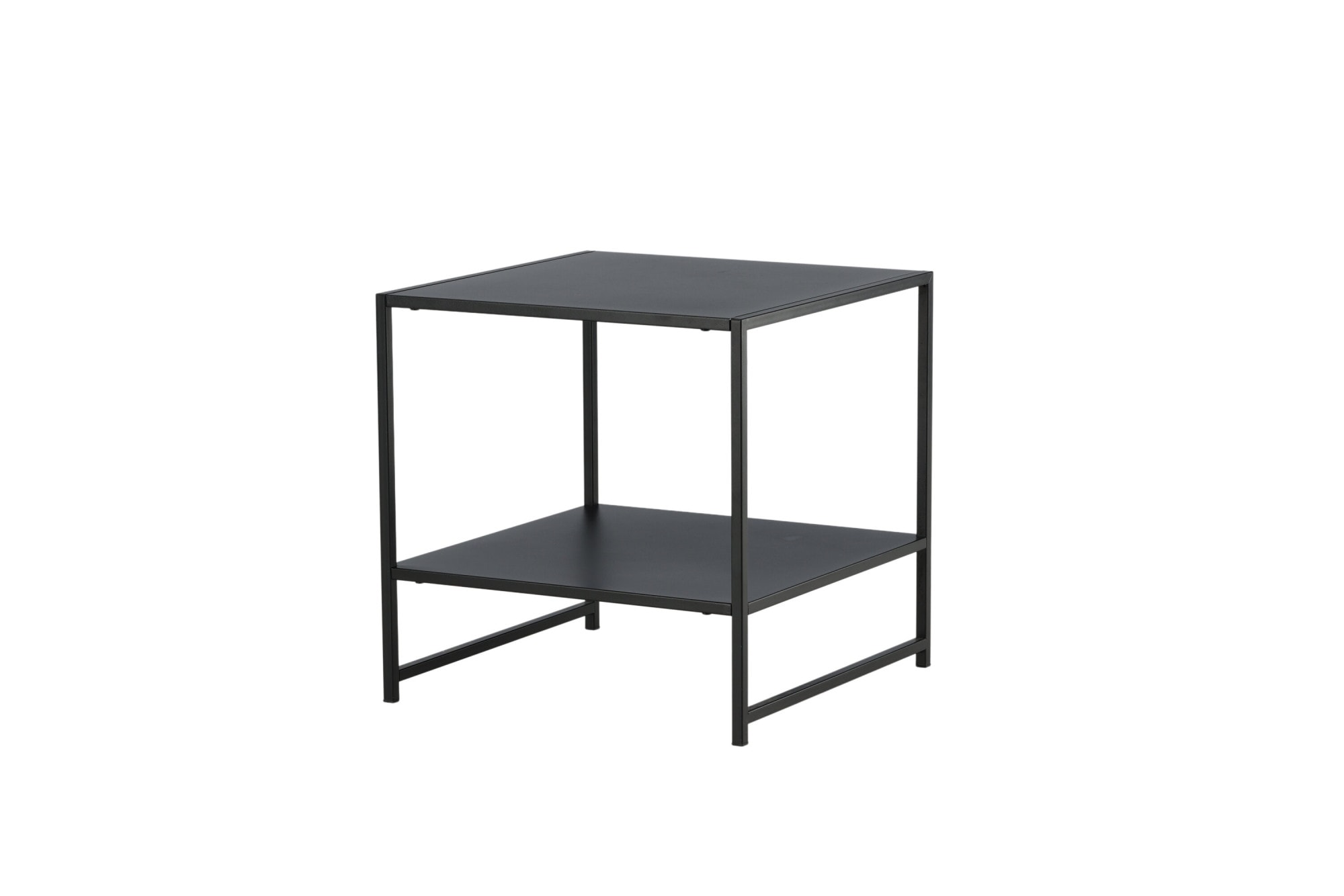Venture Home Beistelltisch "Staal, Beistelltisch mit Ablageboden, 50 × 50 cm" Wohnzimmertisch, Pulverbeschichtung, schlank, kultiviert, modern