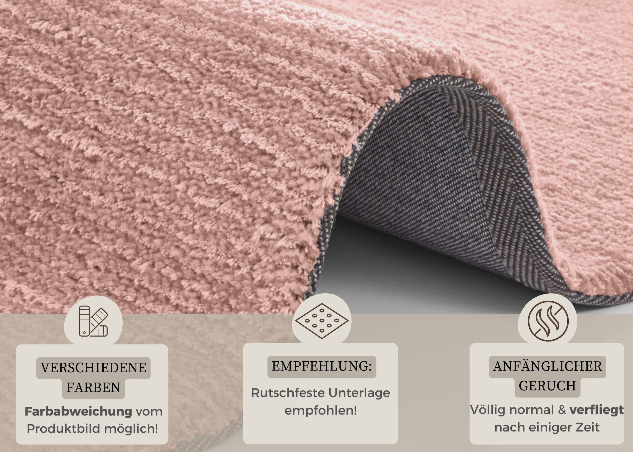 HANSE Home Teppich »Supersoft«, rechteckig, 10 mm Höhe, Kurzflor, Läufer Modern, Einfarbig, Wohnzimmer, Schlafzimmer