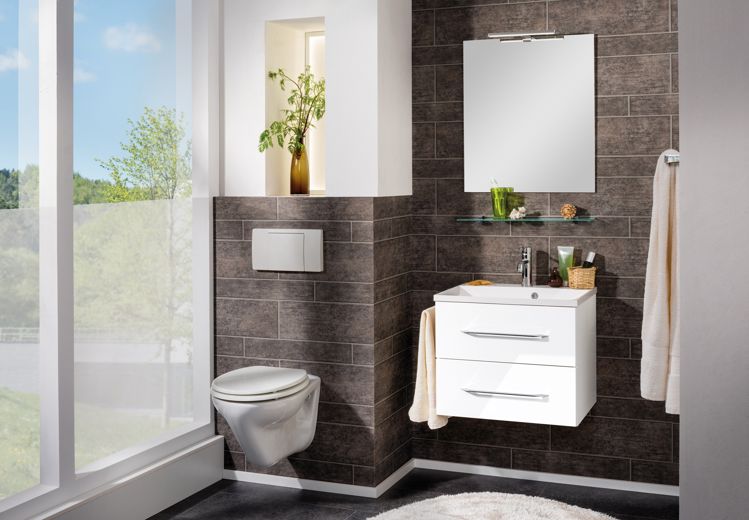 FACKELMANN Waschtisch "Waschplatz-Set B-Clever" 4-teilig