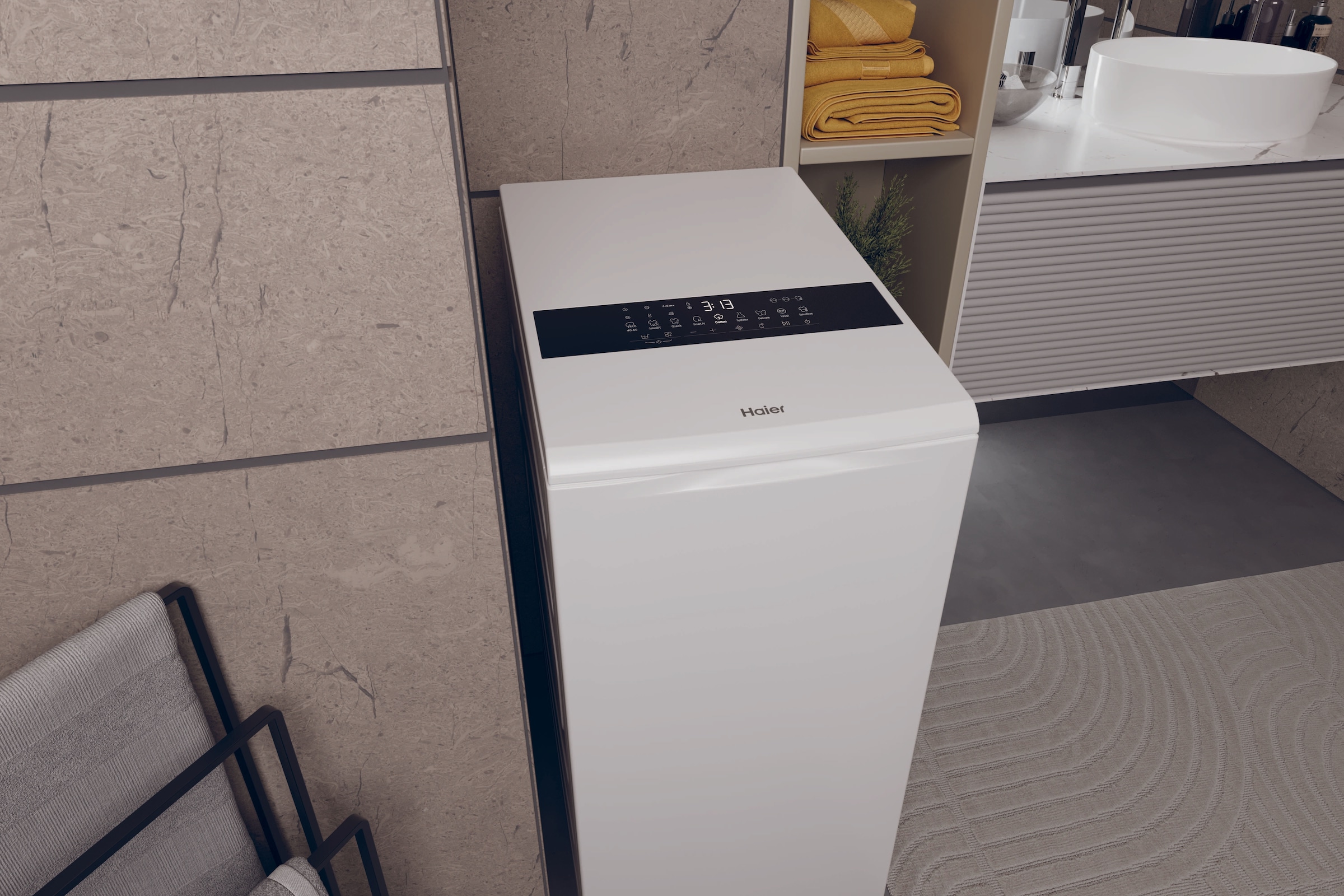 Haier Waschmaschine Toplader »HW90-BPD13386U-S« 9 kg 1300 U/min 9kg Fassungsvermögen & Energieeffizienzklasse A