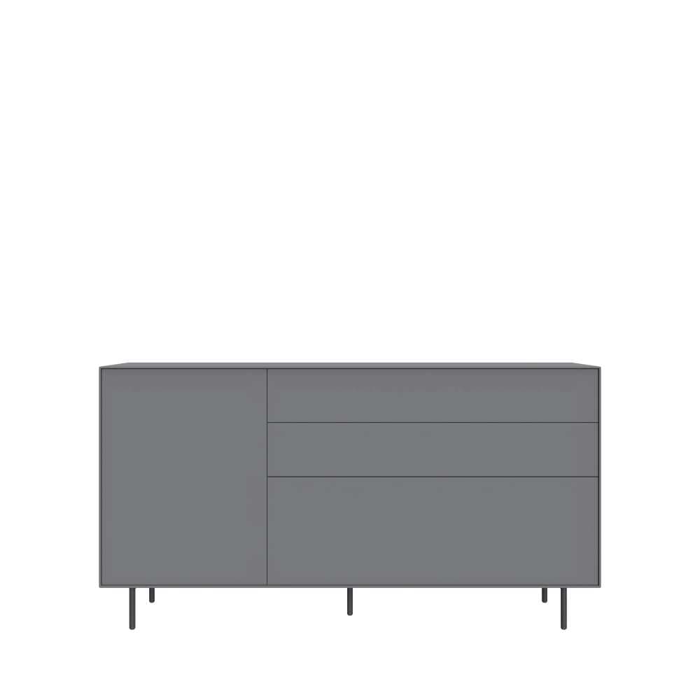 LeGer Home by Lena Gercke Sideboard »Essentials, Kommode, Anrichte, Kombikommode, Schrank mit Metallfüßen« Breite: 111 cm, UV lackiert, Push-to-open-Funktion