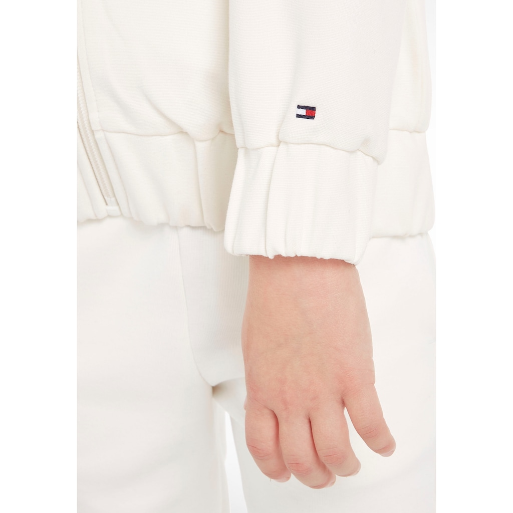 Tommy Hilfiger Sweatjacke »GLOBAL STRIPE ZIP THROUGH«, mit Global Stripe auf der Brust