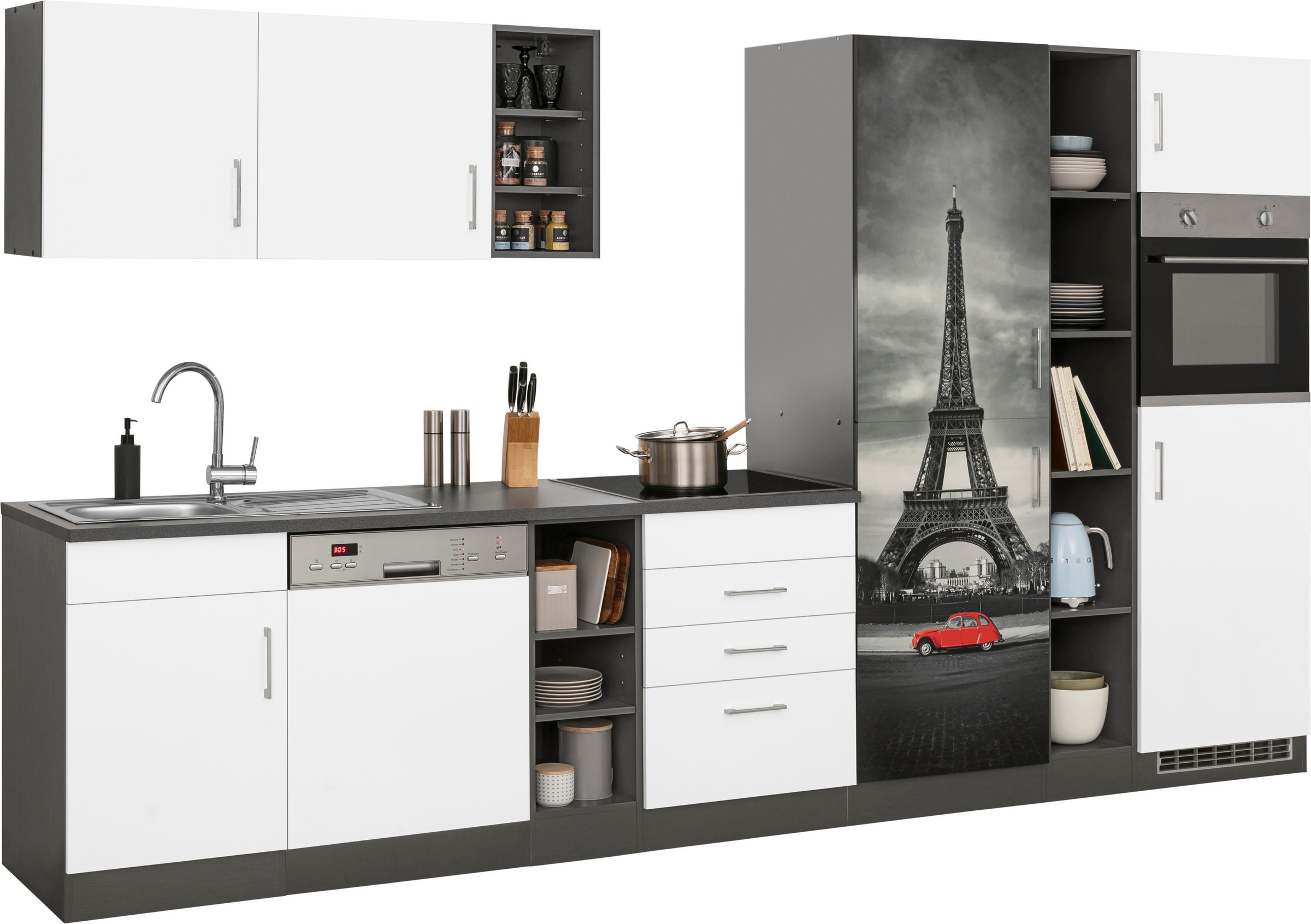 HELD MÖBEL Küchenzeile "Paris", ohne E-Geräte, Breite 350 cm günstig online kaufen