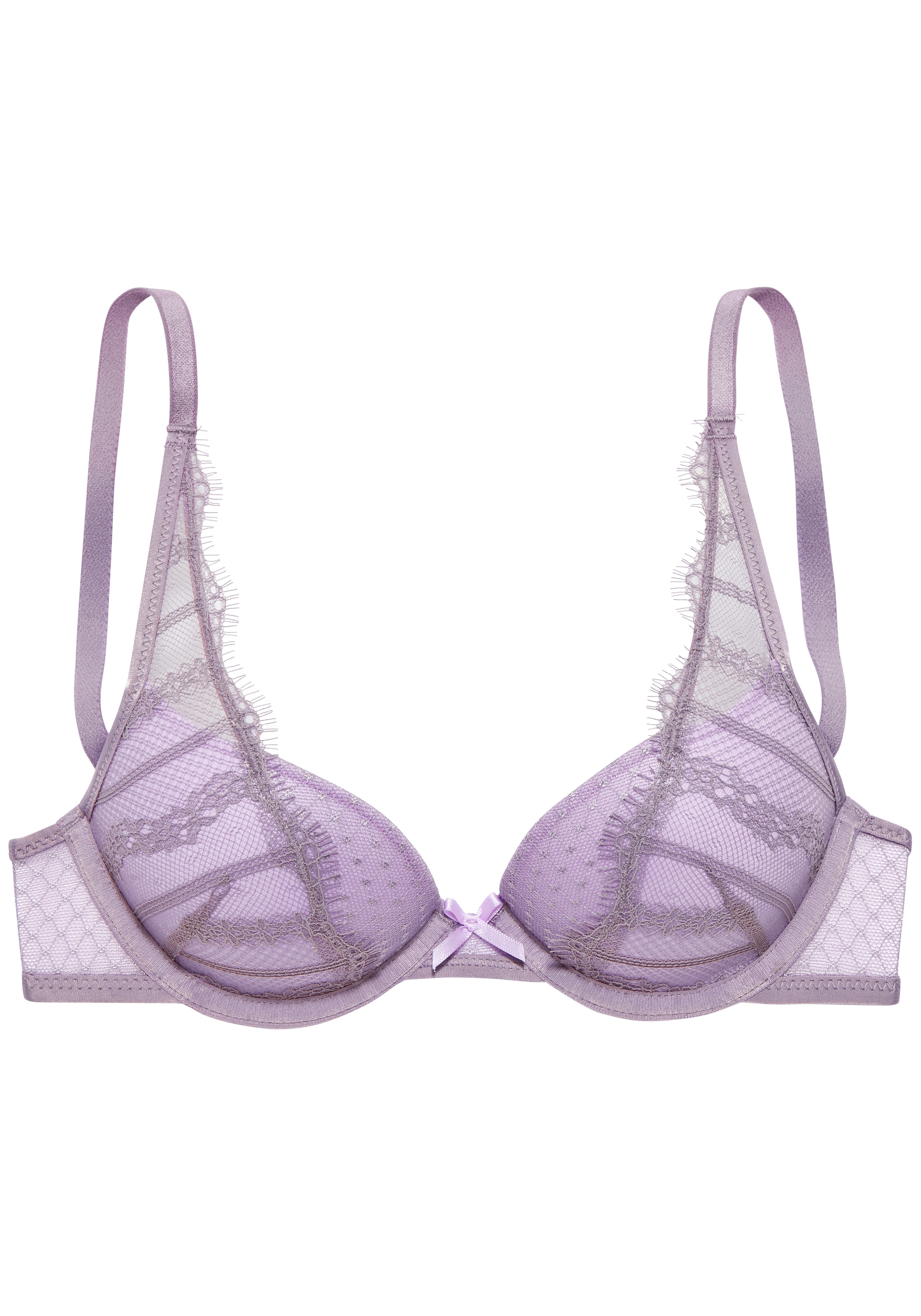 LASCANA Schalen-BH », BH mit Bügel, Spitzen-BH im High-Apex-Design« als Dessous-Set kombinierbar, sexy Unterwäsche, sexy Dessous