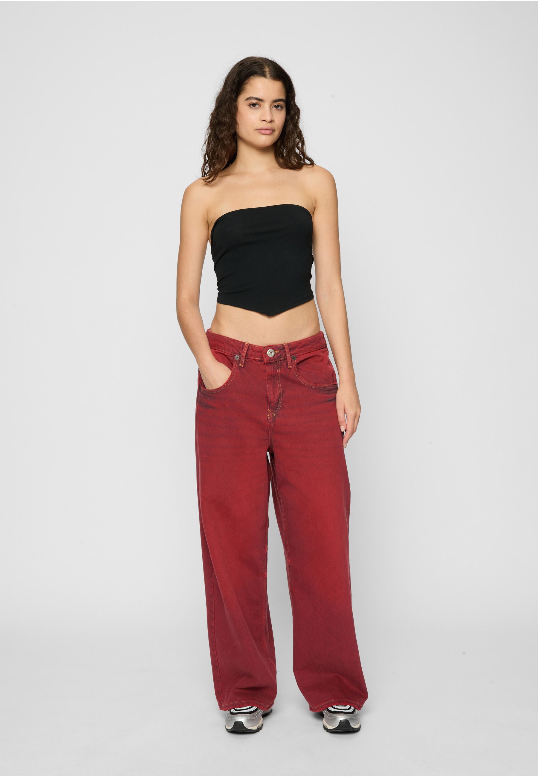 URBAN CLASSICS Bandeautop »Urban Classics Ladies Knotted Bandeau Top 2-Pack«