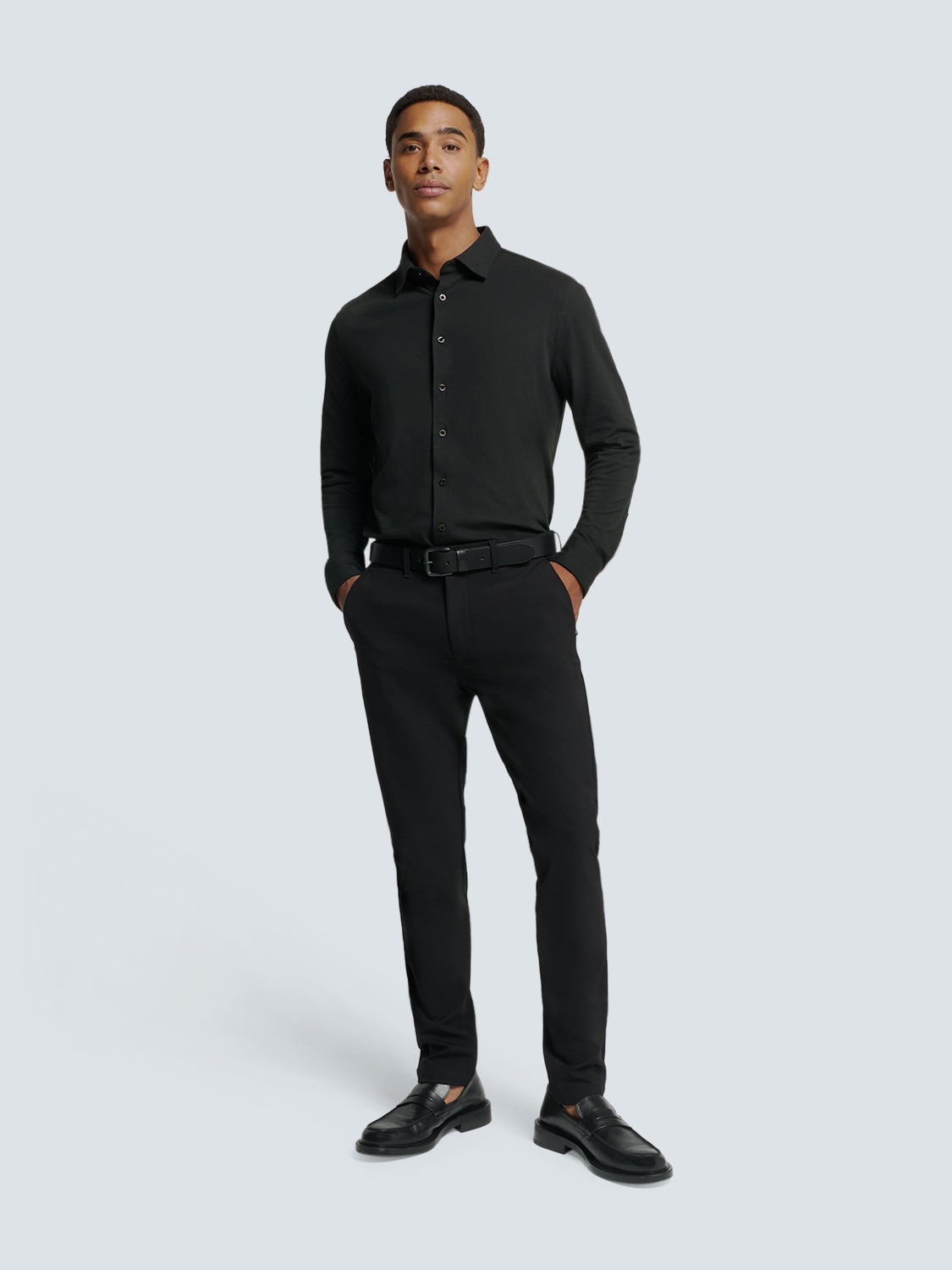 NO EXCESS Langarmhemd »No Excess Piqué-Hemd von Timeless Basics«