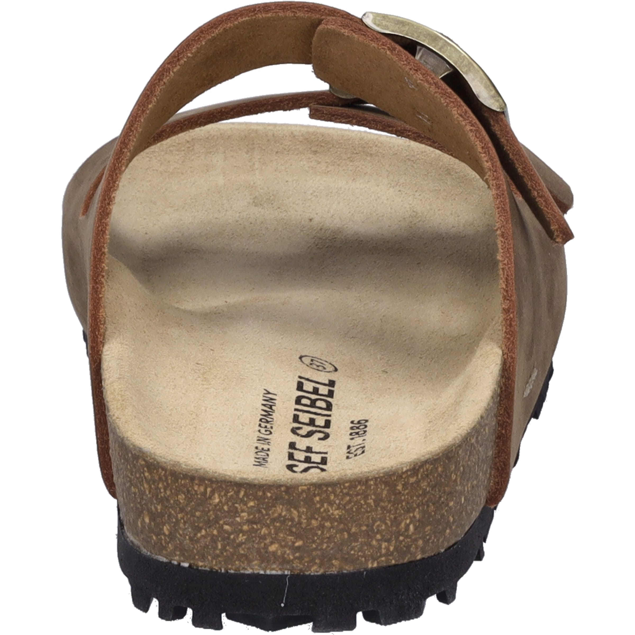 Pantolette JOSEF SEIBEL "Josef Seibel Pantoletten Leder", Damen, Gr. 41, braun, Leder, Schuhe Pantolette 6
