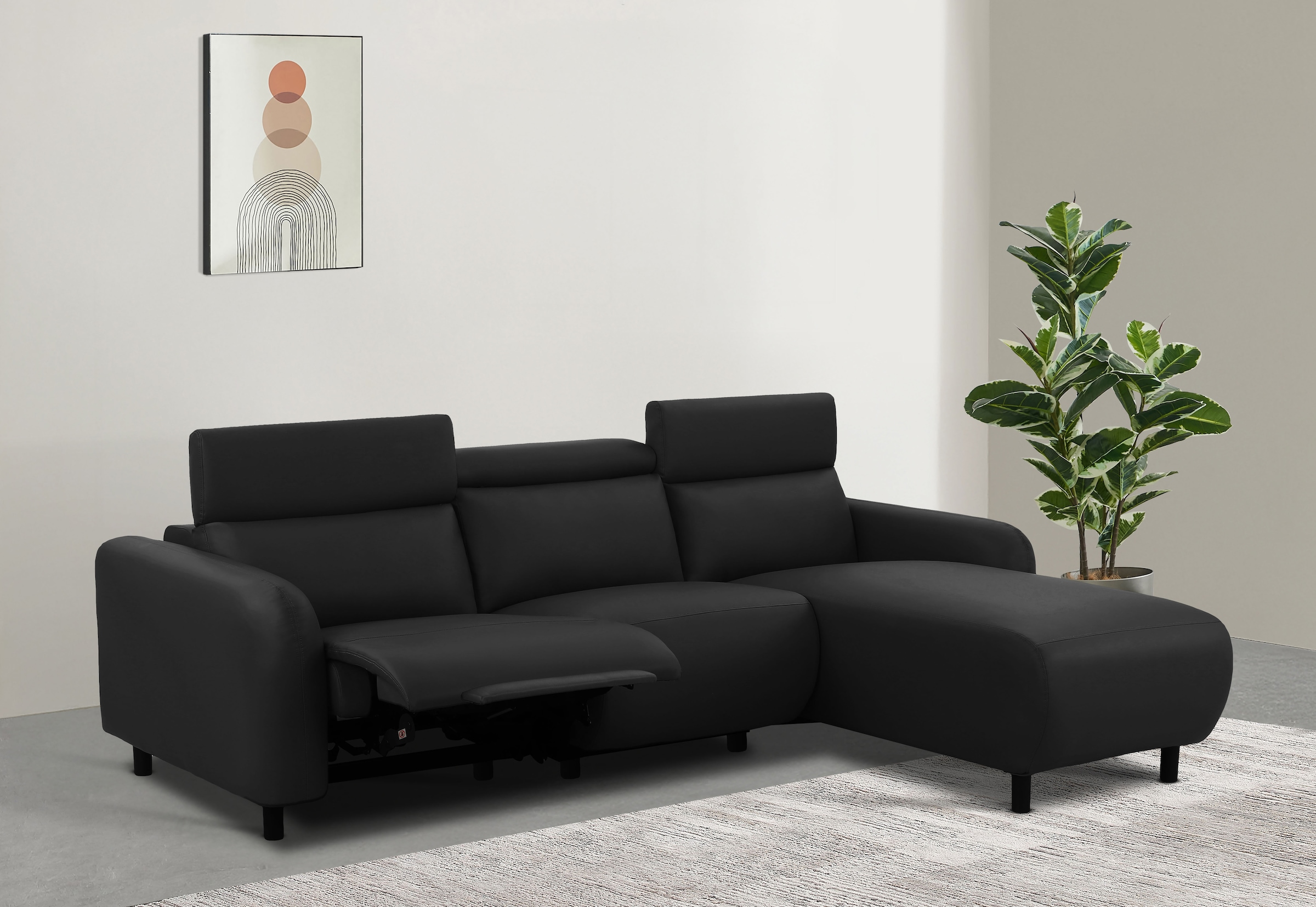Home affaire Ecksofa "SKAANE Kunstleder, L-Form, 274 cm, manuelle u. elektr günstig online kaufen