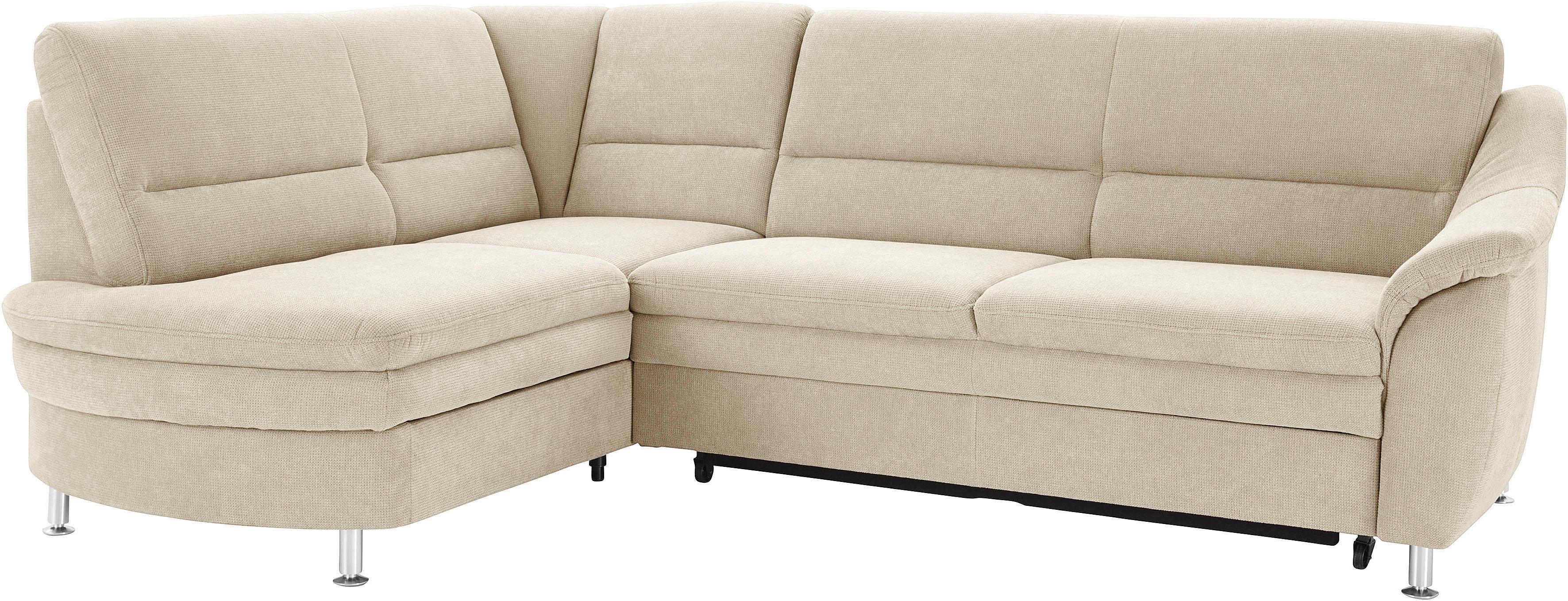sit&more Ecksofa "Cardoso L-Form" mit Federkern, wahlweise mit Schlaffunktion und Schubkasten