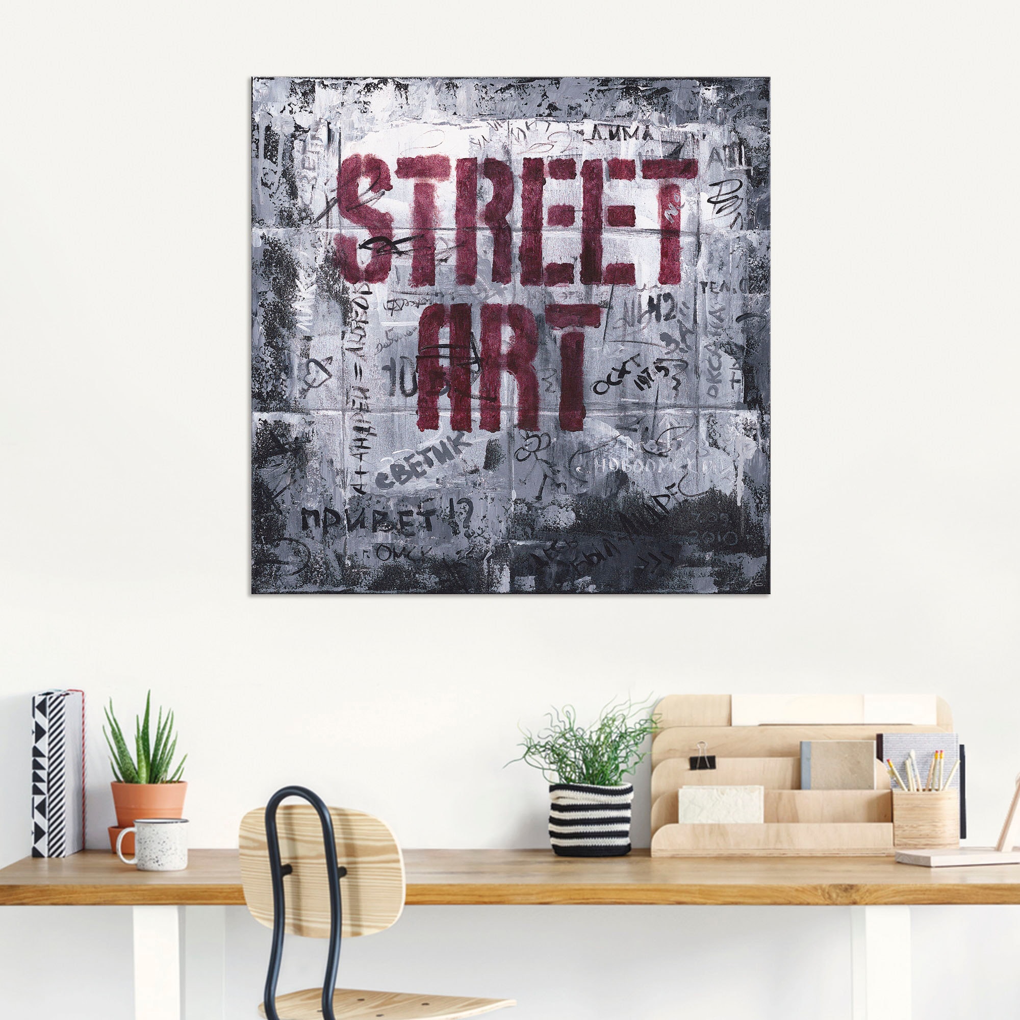 Artland Wandbild »Street Art - Straßenkunst«, Sprüche & Texte, (1 St.), als Alubild, Outdoorbild, Leinwandbild in verschied. Größen