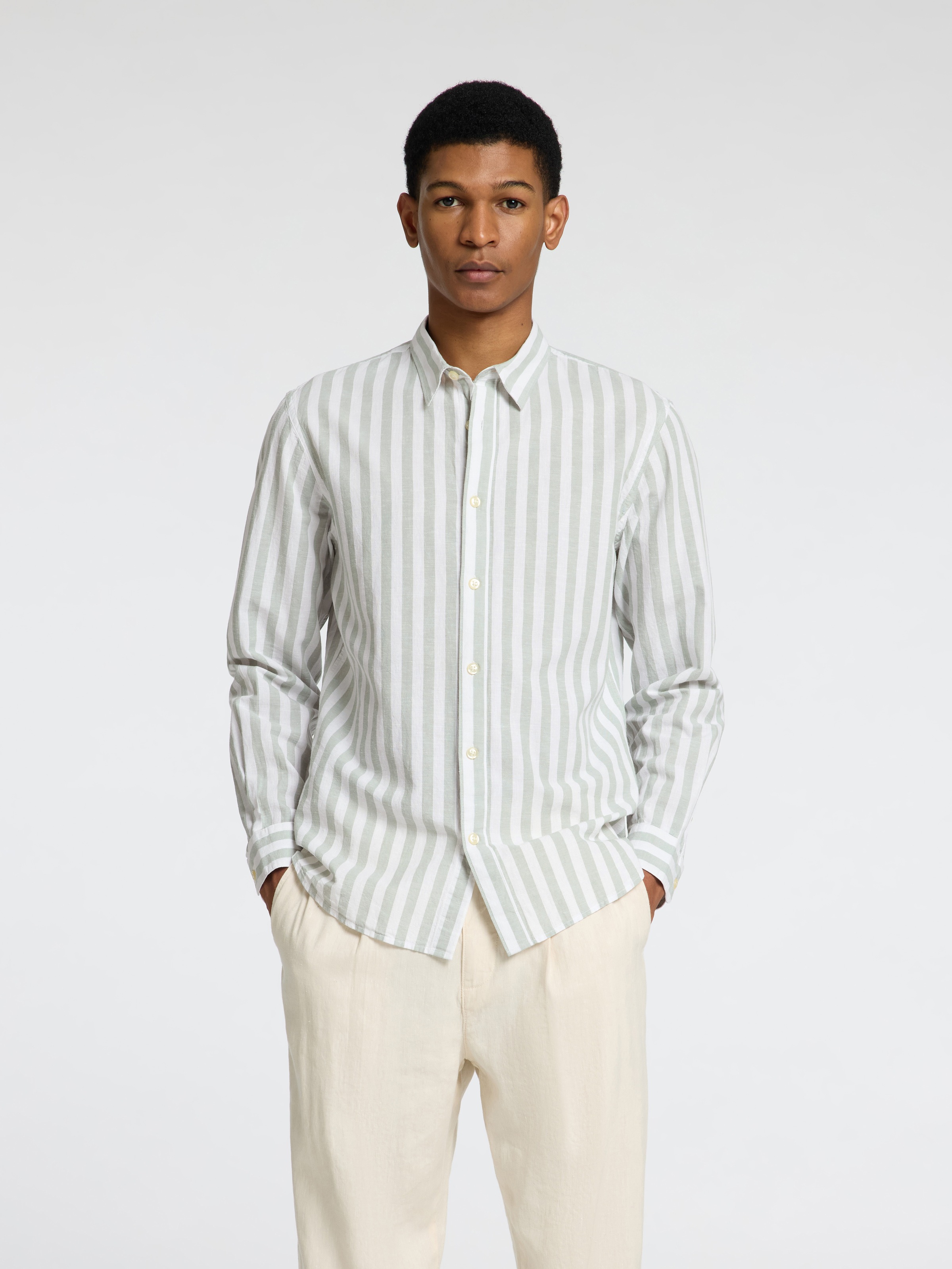 SELECTED HOMME Leinenhemd »SLHSLIMNEW-LINEN SHIRT LS NOOS«, unifarben